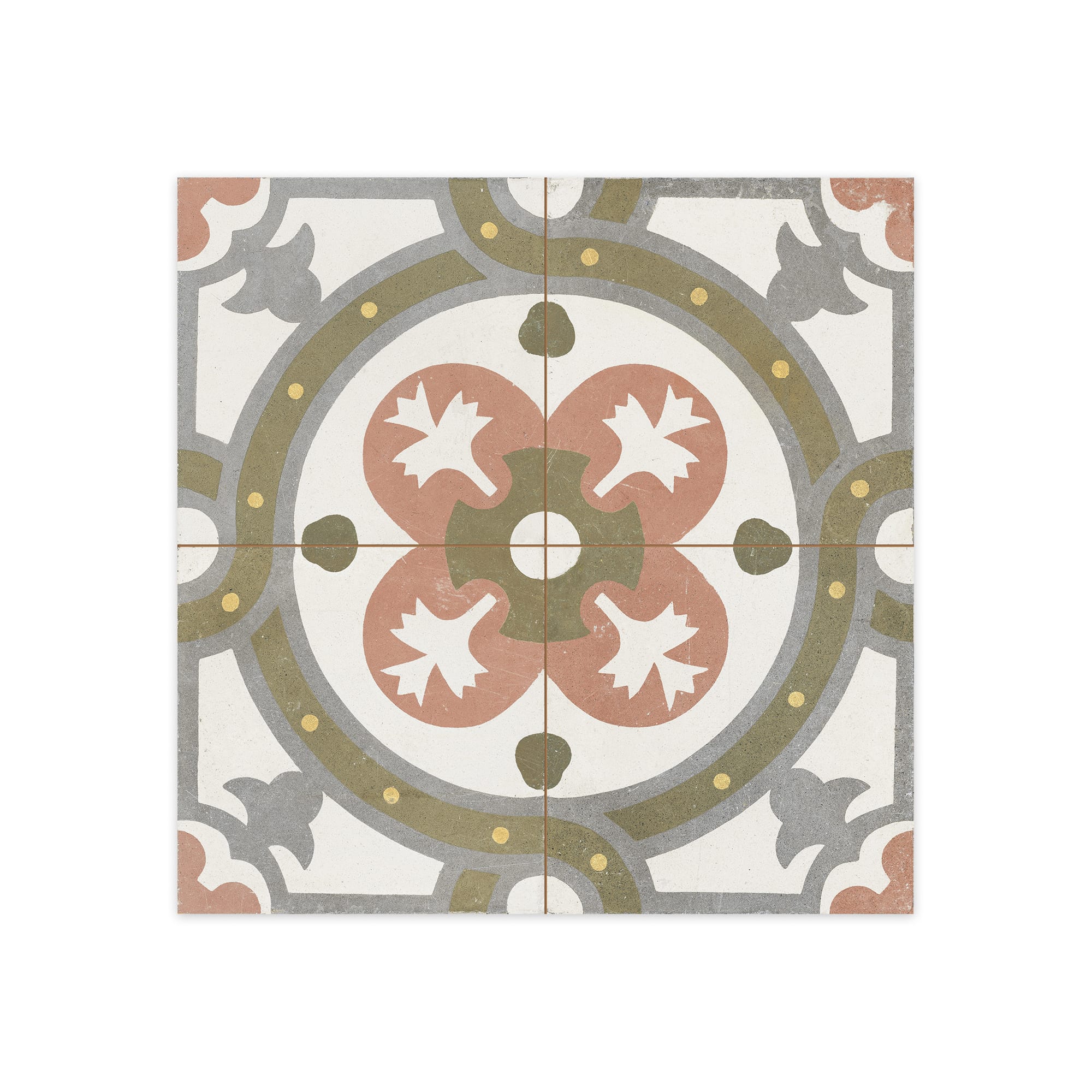 Carrelage Vintage effet Carreau ciment Multicolore Numantia 45x45x0,95 cm Ardina - Sol et mur intérieur