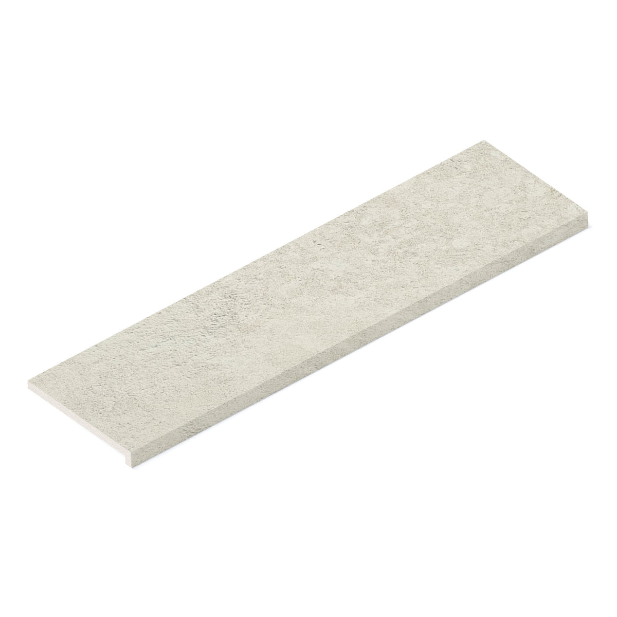 Margelle de piscine effet Pierre Calcaire Ivoire 120x33x2 cm Bord Droit avec retombée Rocalta