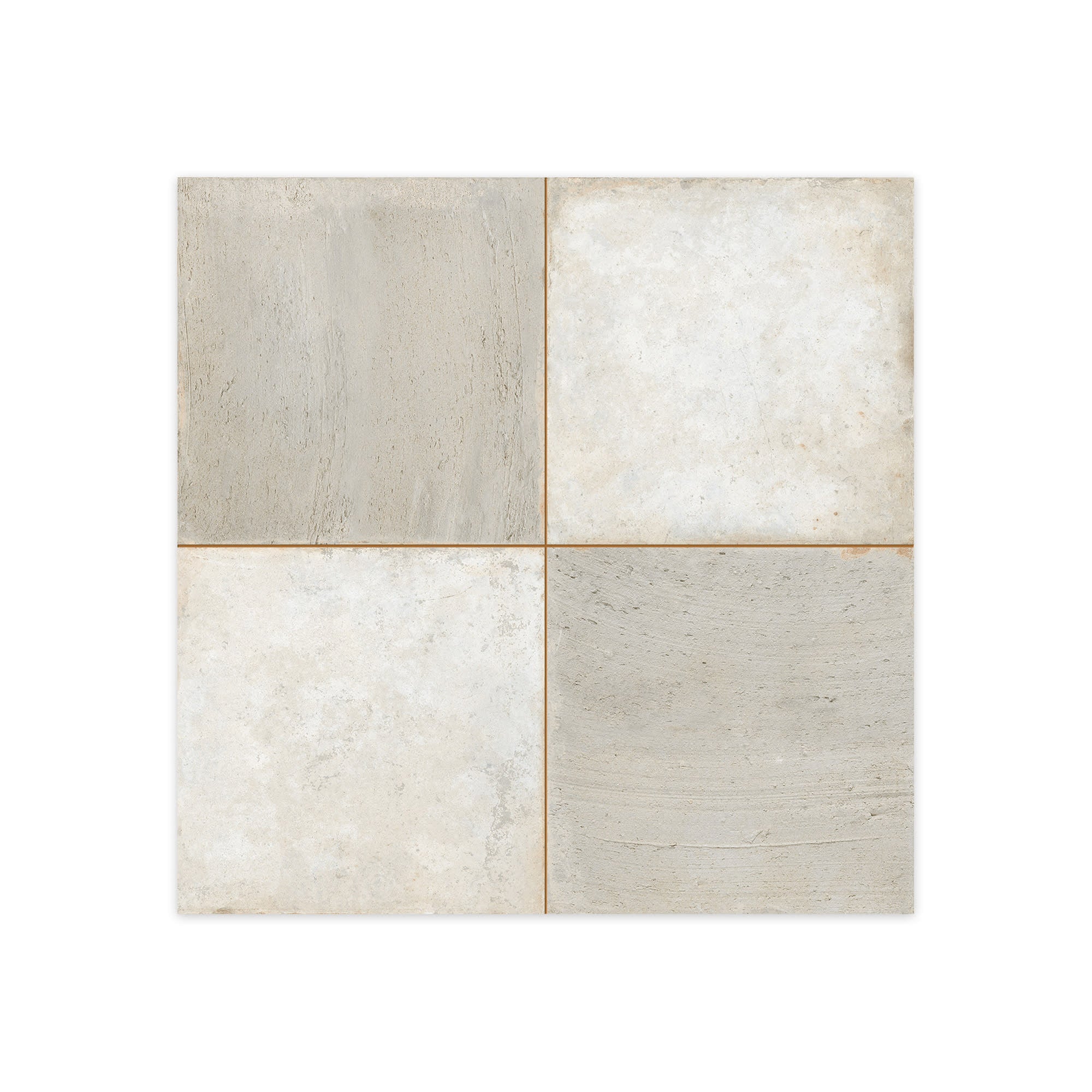 Carrelage Vintage effet Carreau ciment Gris Damier 45x45x0,95 cm Rosaria - Sol et mur intérieur