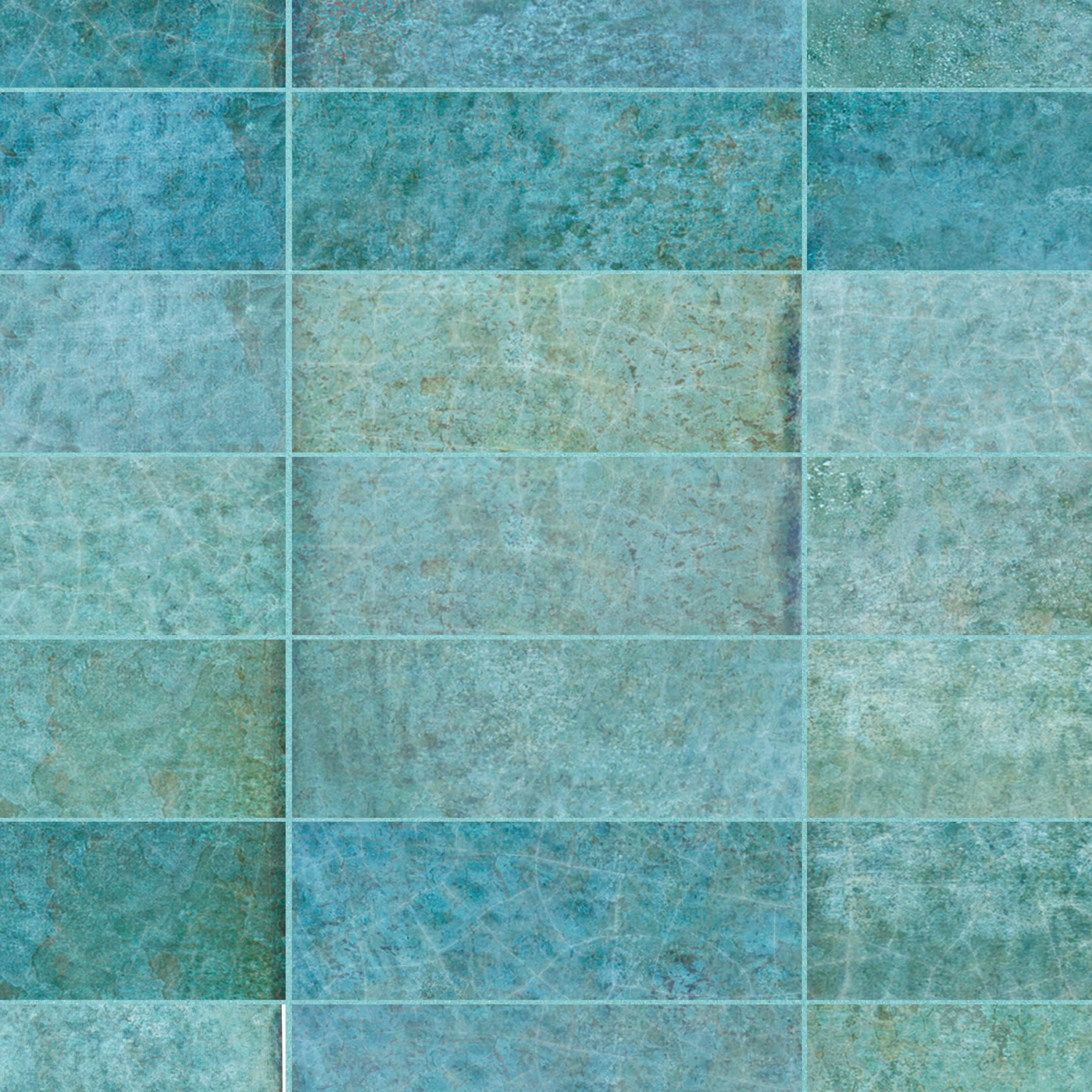 Carrelage effet Zellige Bleu Clair 20x6,5x0,85 cm Caldero - Mur intérieur