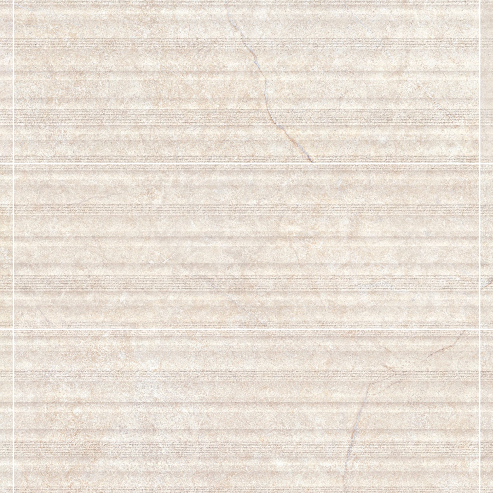 Carrelage effet Pierre 3D Beige Coquille Curve 100x33,3x0,98 cm Torvane - Mur intérieur