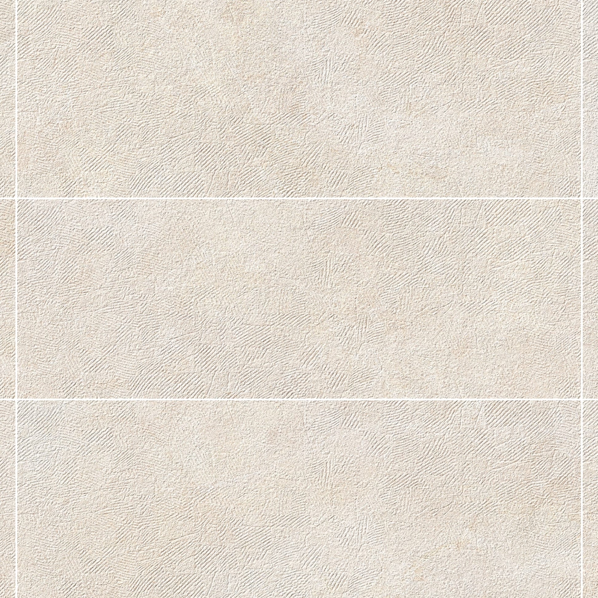Carrelage effet Pierre 3D Beige Lin Hammered 100x33,3x0,86 cm Serdano - Mur intérieur
