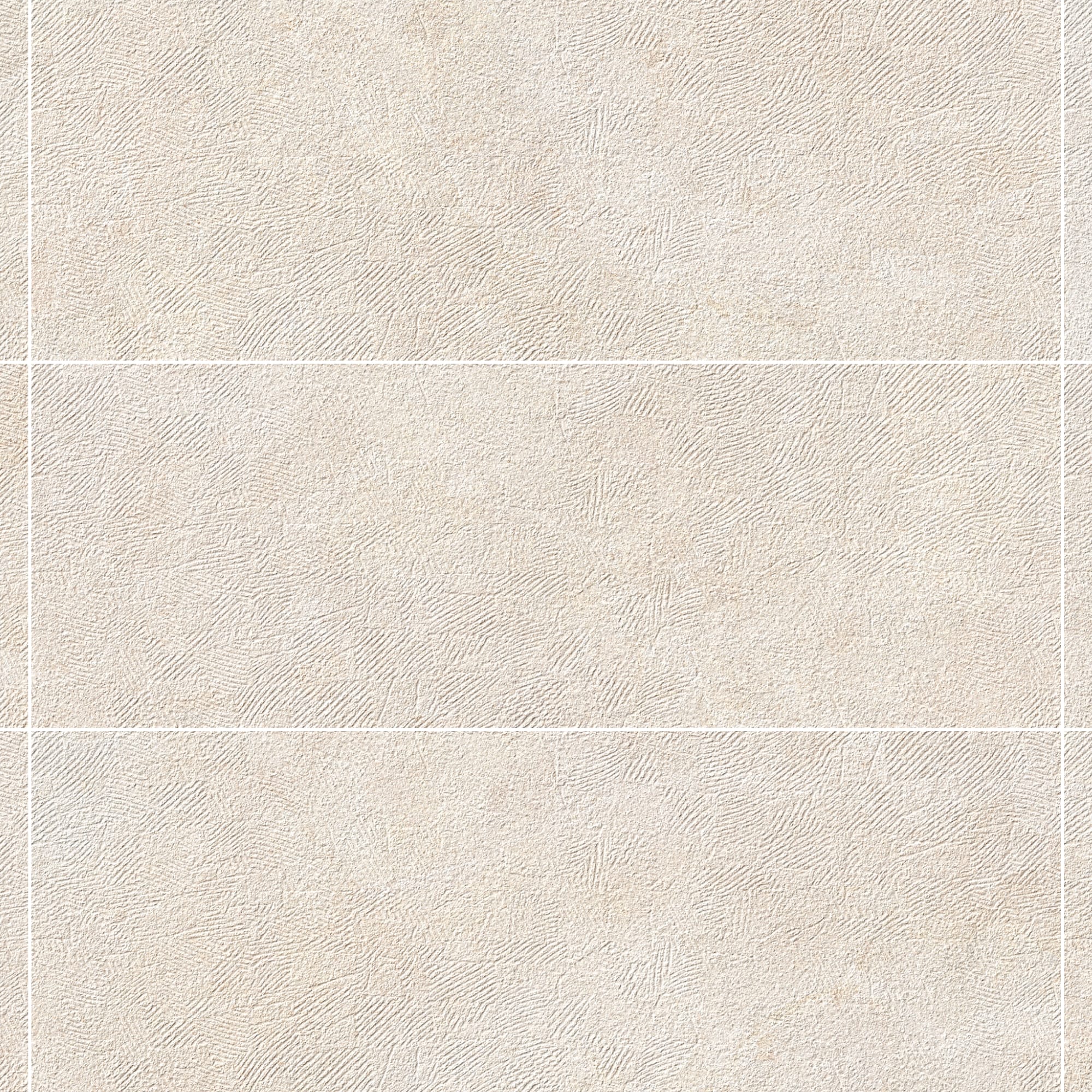 Carrelage effet Pierre 3D Beige Lin Hammered 100x33,3x0,86 cm Serdano - Mur intérieur