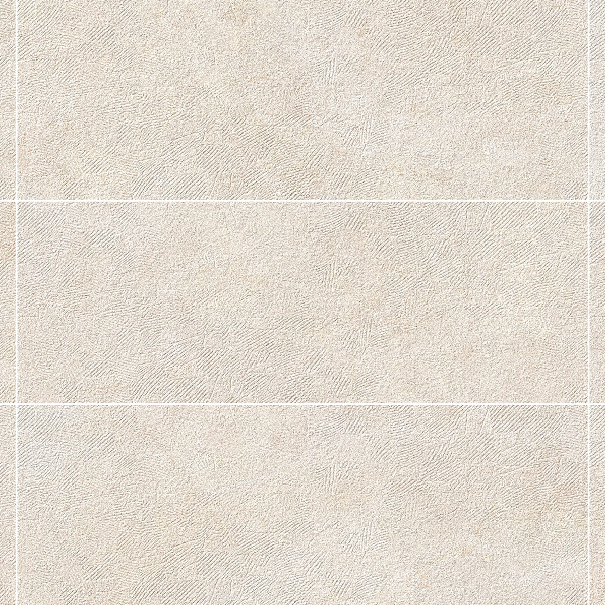 Carrelage effet Pierre 3D Beige Lin Hammered 100x33,3x0,86 cm Serdano - Mur intérieur