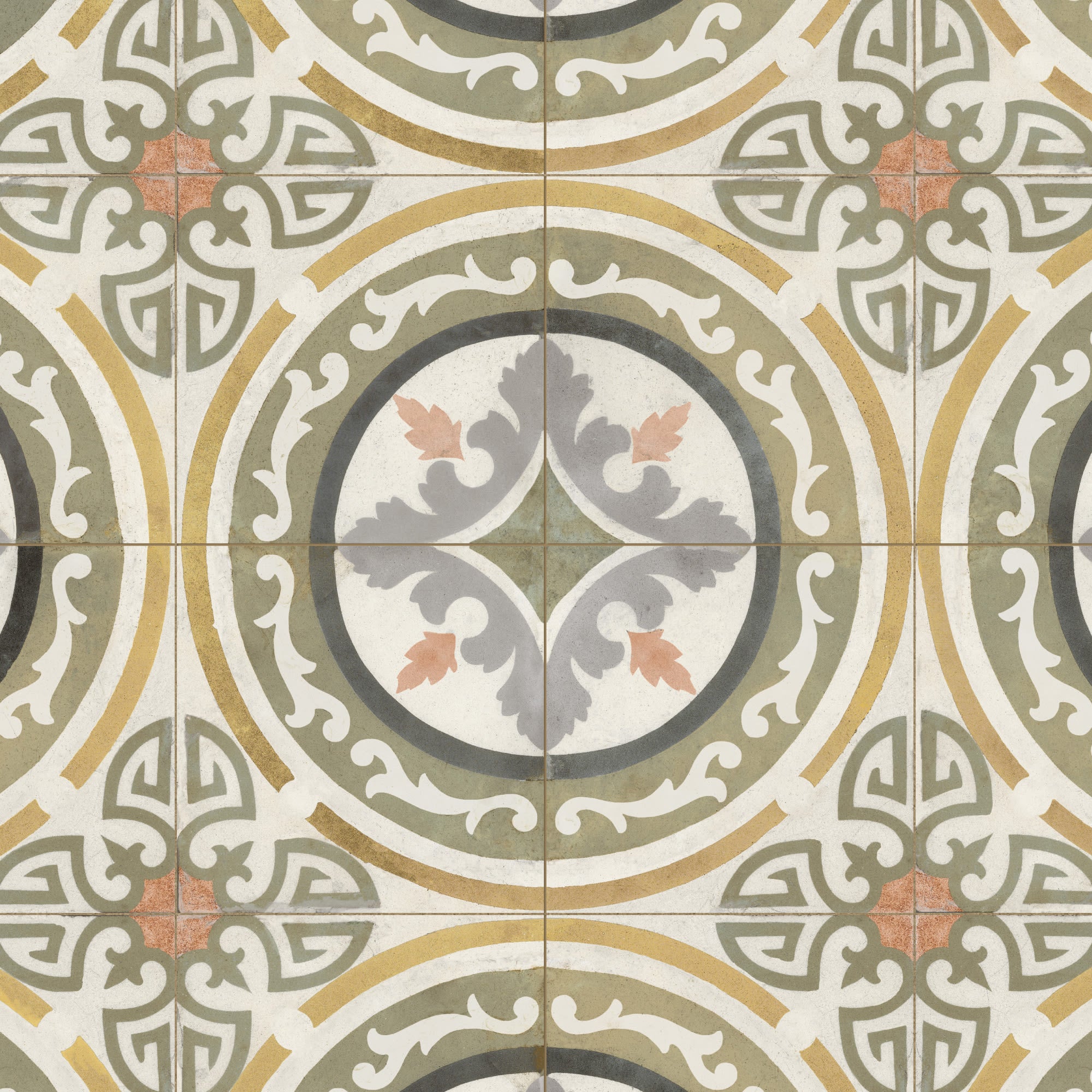 Carrelage Vintage effet Carreau ciment Multicolore Corduba 45x45x0,95 cm Florava - Sol et mur intérieur