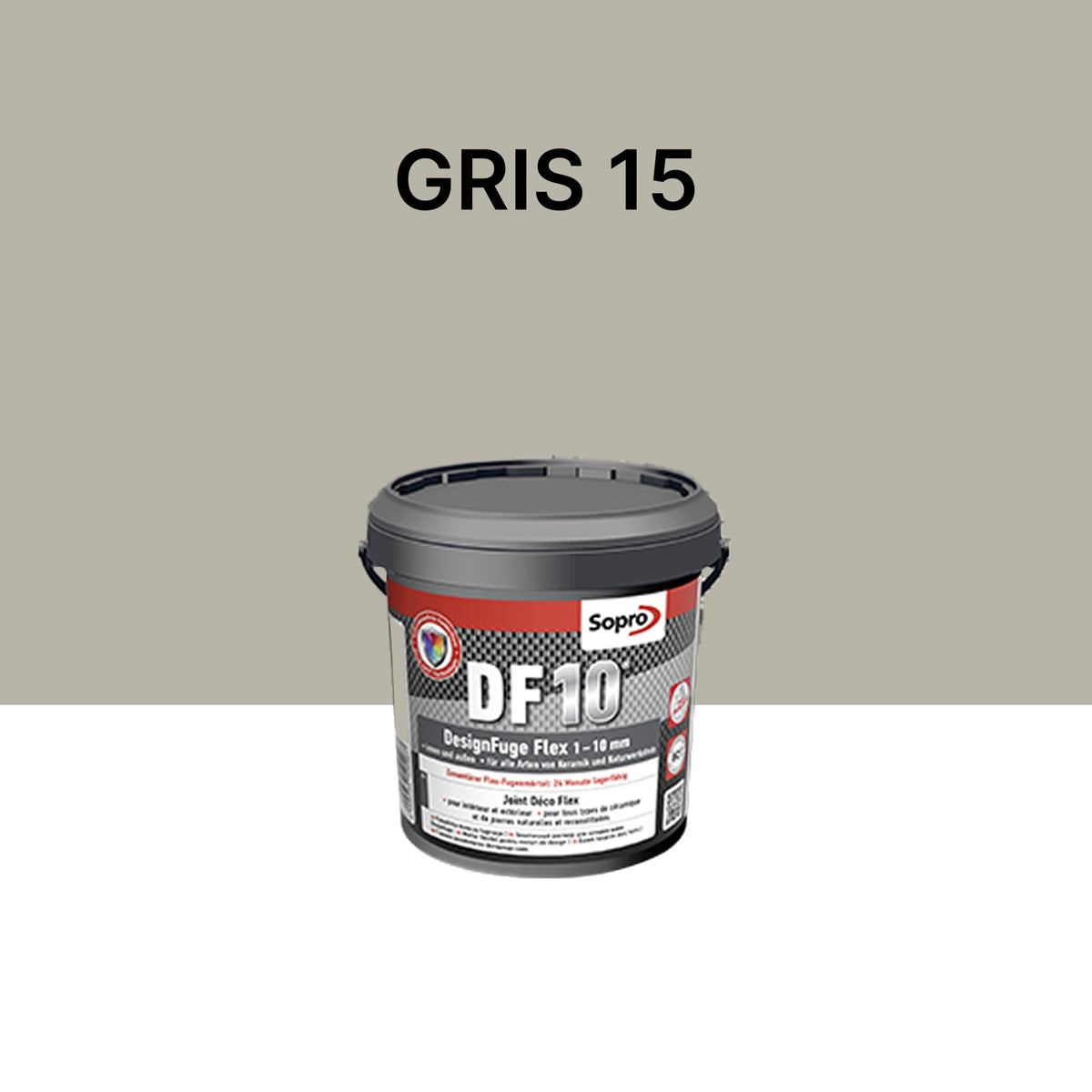 Joint carrelage salle de bains - 1 à 10 mm - Gris 15 - Sopro DF 10 -  1 kg