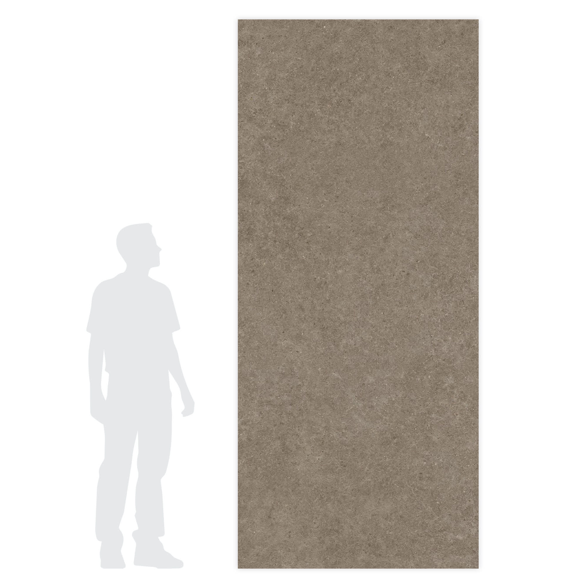 Carrelage effet Pierre Calcaire Gris Taupe 278x120x0,6 cm Mat Domella - Mur intérieur