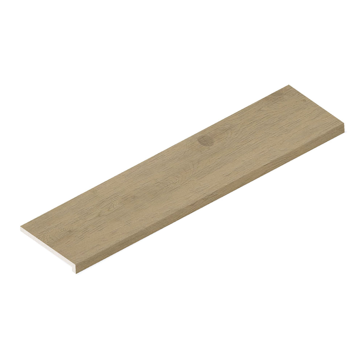 Margelle de piscine effet Bois Chêne Cendré Rustic 120x30x2 cm Bord Droit avec retombée Forenza