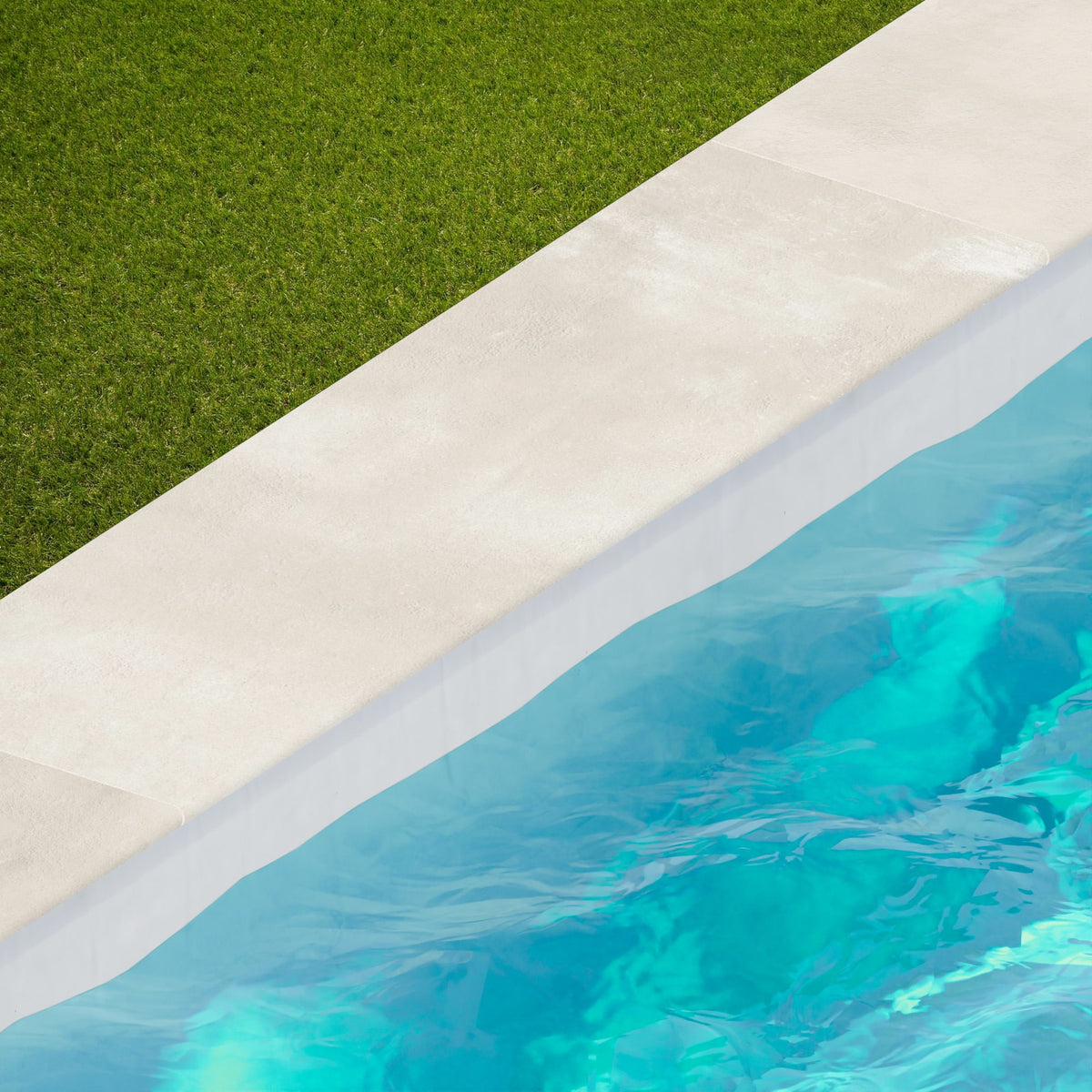 Margelle de piscine effet Béton Gris Luce 120x33x2 cm Bord 1/2 Rond Gravino