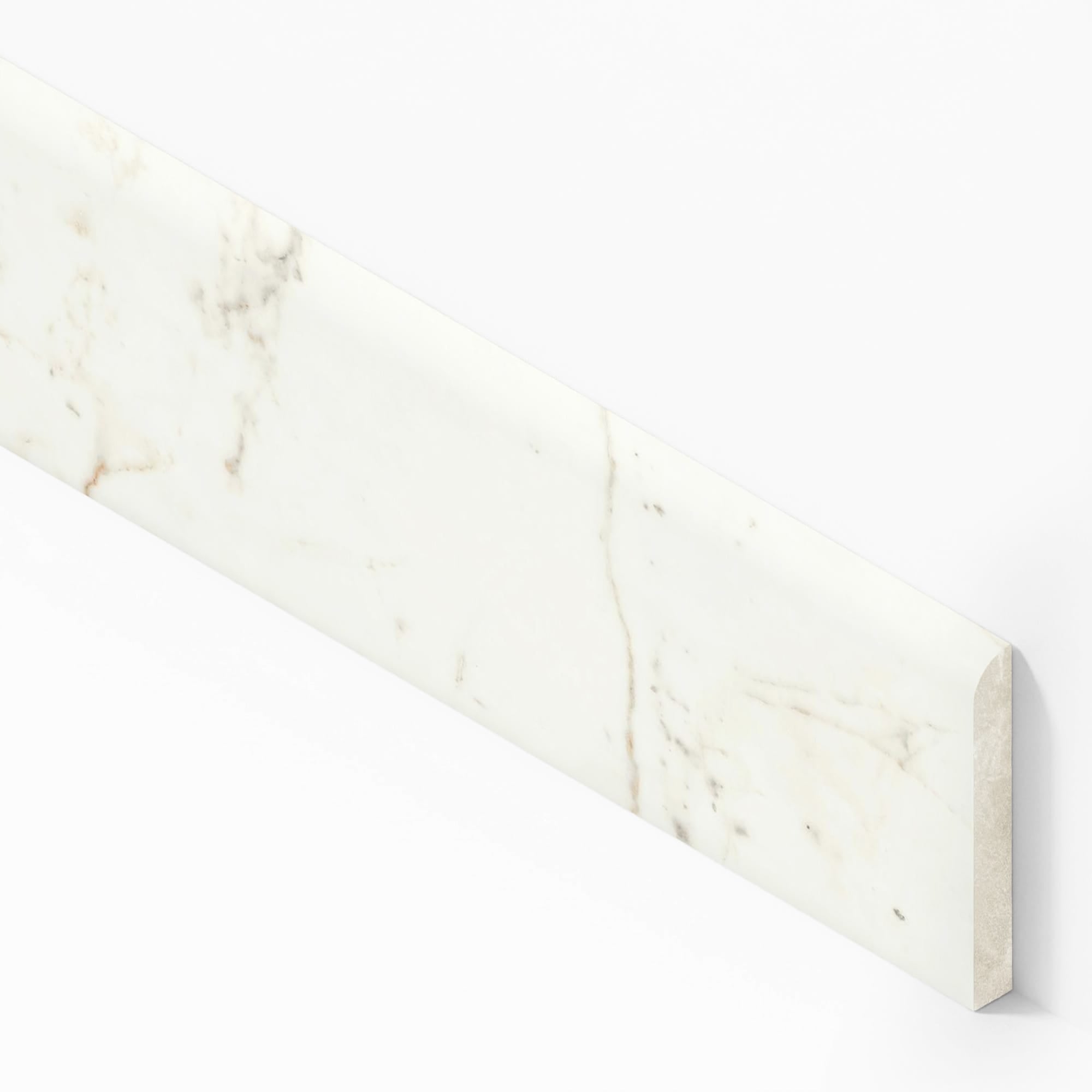 Plinthe carrelage effet Marbre Blanc Calacatta Prima 150x7,2 cm Brillant Faventa