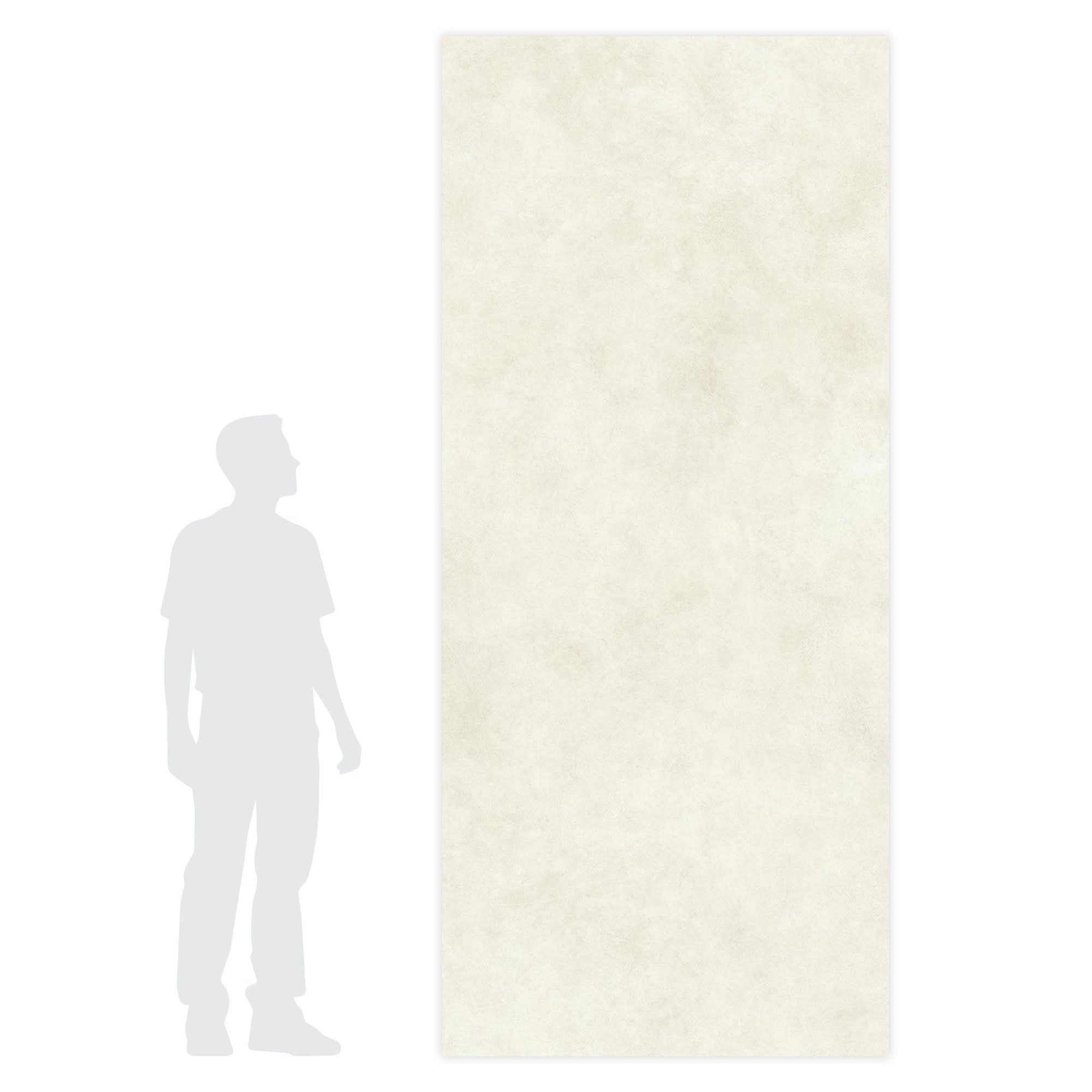 Carrelage effet Béton Blanc Sable 278x120x0,6 cm Mat Stavira - Mur intérieur