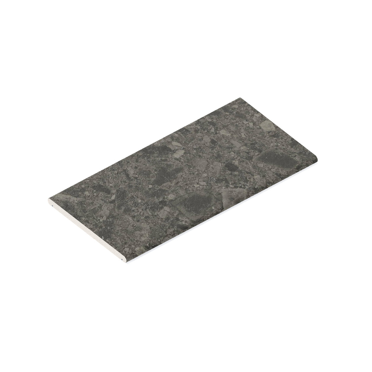 Couvertine effet Pierre Ceppo di Gré Gris Foncé 60x30x2 cm Bord 1/2 Rond Double Larmier Massira