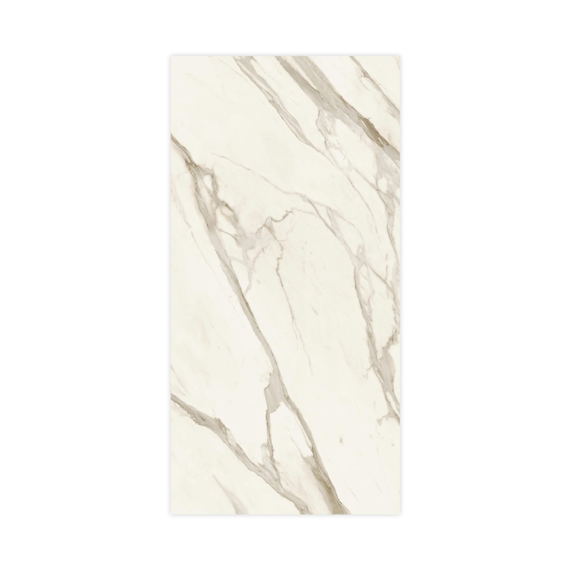 Carrelage effet Marbre Blanc Calacatta Sublime 240x120x0,9 cm Brillant Orsiano - Mur intérieur