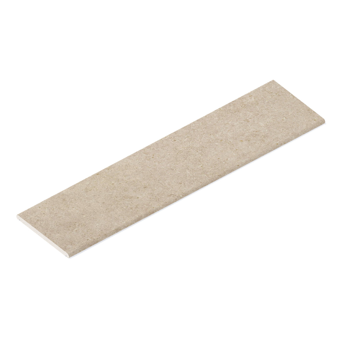 Couvertine effet Pierre Calcaire Beige Sable 120x30x2 cm Bord 1/2 Rond Double Larmier Domella