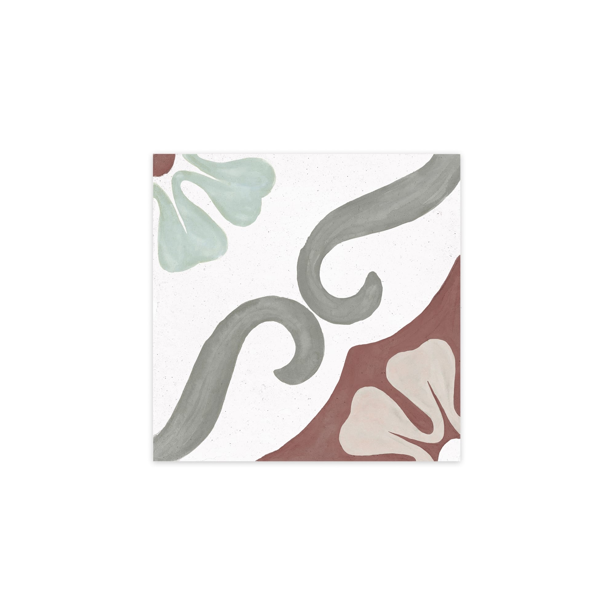 Carrelage effet Carreau ciment Florentis Rouge 22,3x22,3x0,9 cm Soriel - Sol et mur intérieur