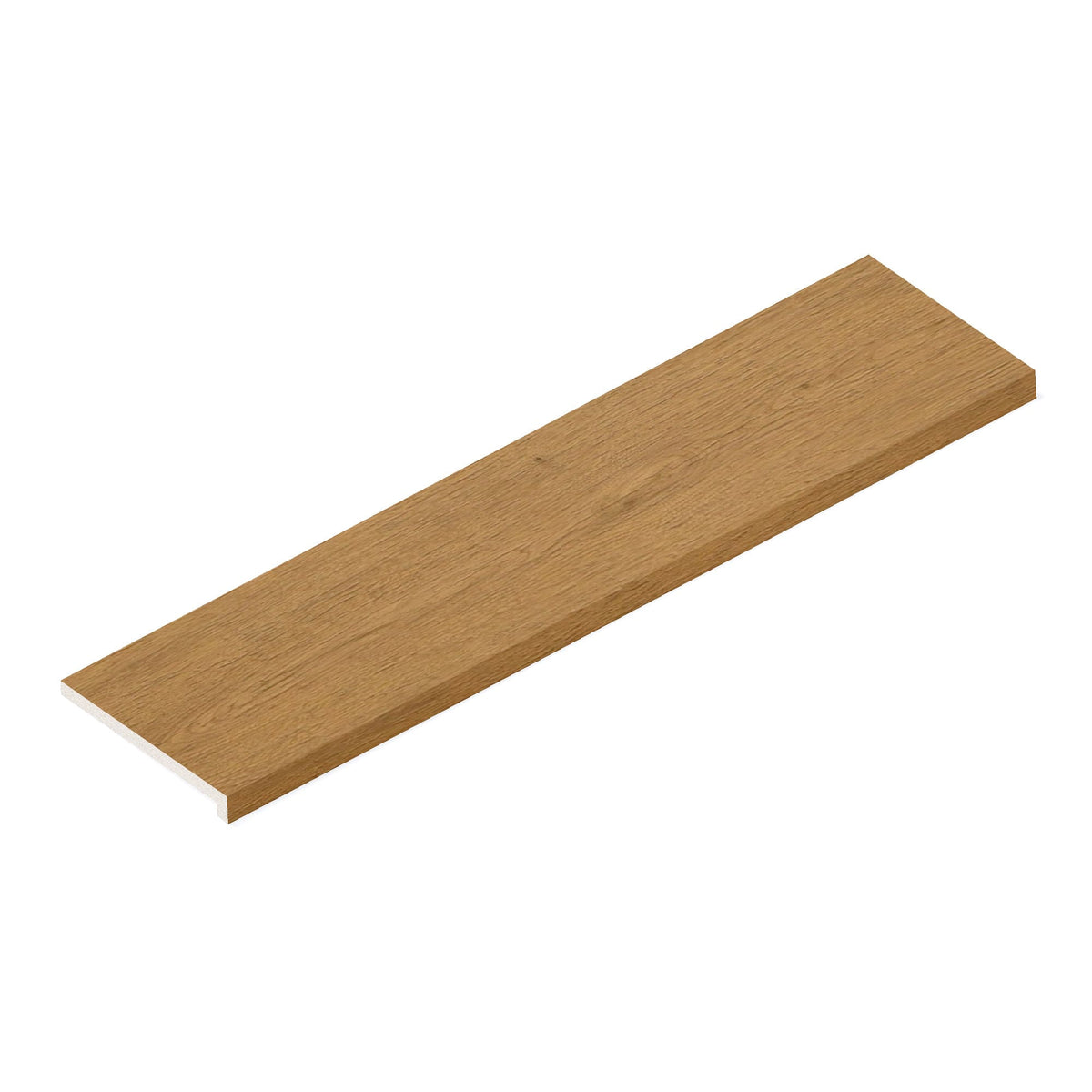 Margelle de piscine effet Bois Chêne Miel Rustic 120x30x2 cm Bord Droit avec retombée Forenza