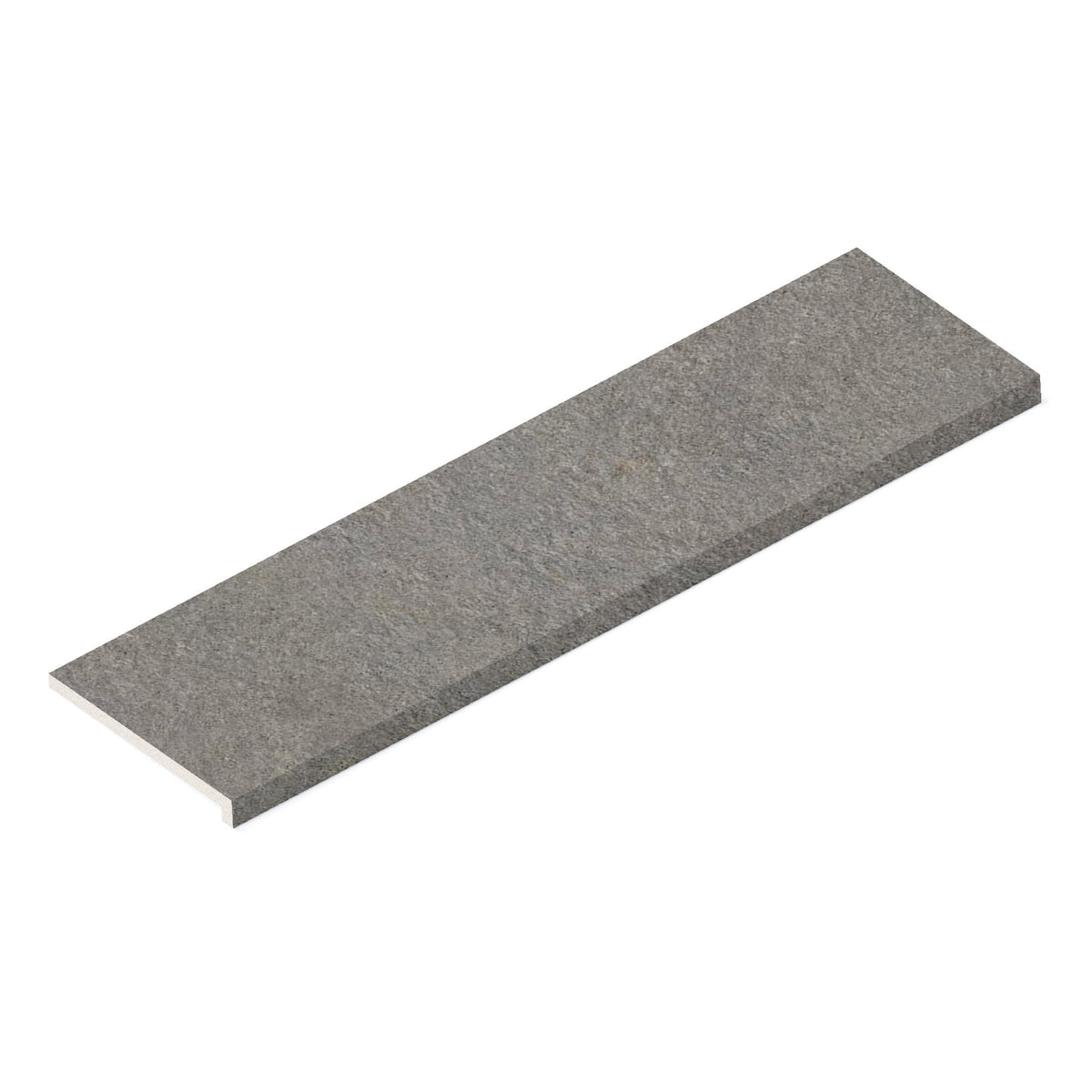 Margelle de piscine effet Pierre Quartzite Gris Fumé 120x33x2 cm Bord Droit avec retombée Venturo