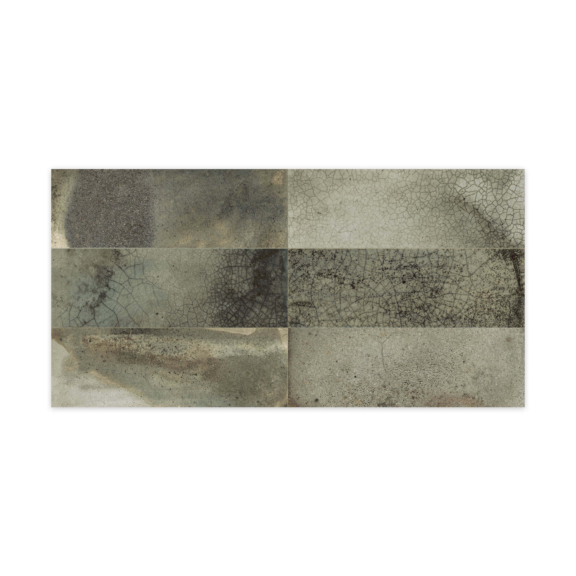 Carrelage Vintage effet Zellige Vert 40x20x1,03 cm Patrina - Mur intérieur