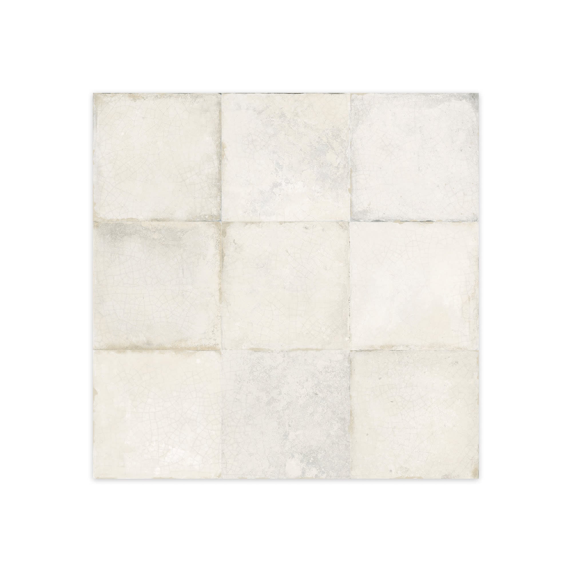 Carrelage Vintage effet Zellige Blanc 33x33x0,95 cm Orelia - Sol et mur intérieur