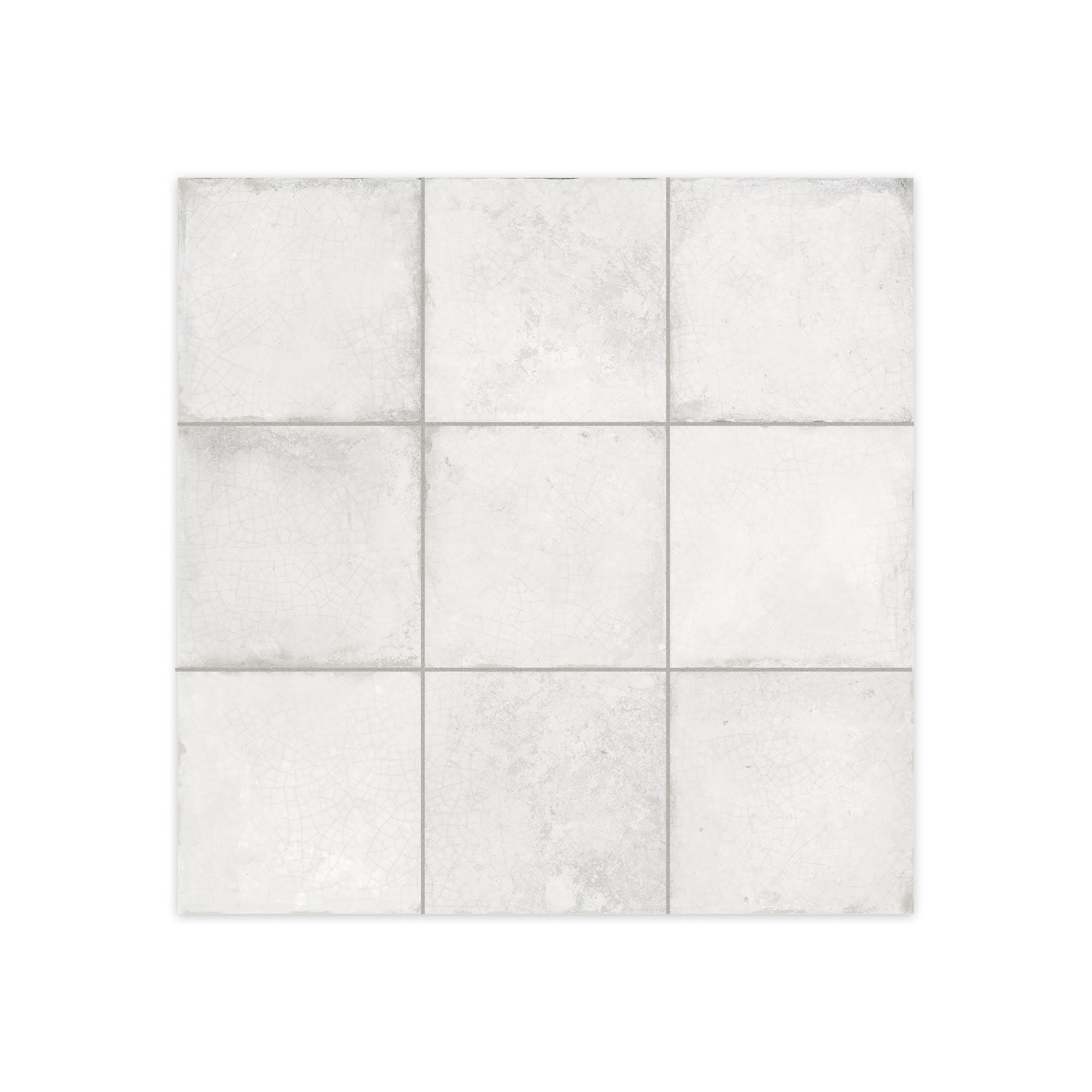 Carrelage Vintage effet Zellige Blanc 33x33x0,95 cm Orelia - Sol et mur intérieur