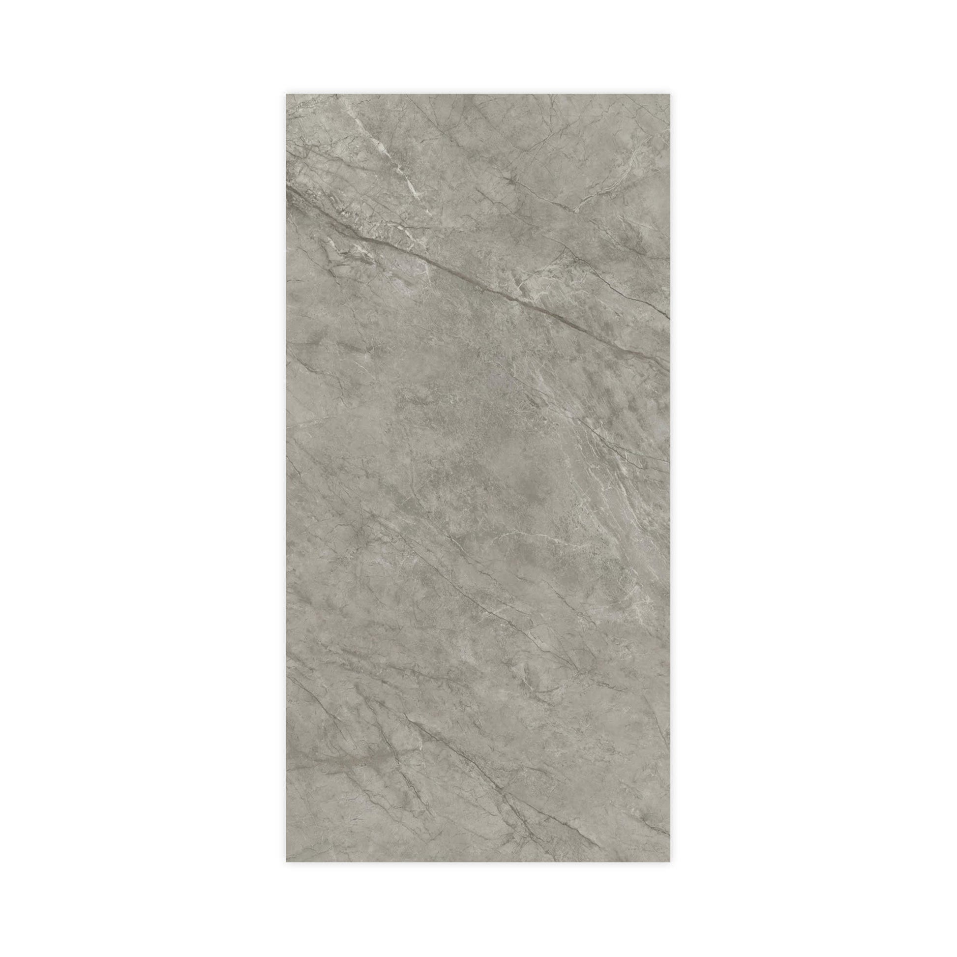 Carrelage effet Marbre Gris Royal 240x120x0,9 cm Brillant Orsiano - Mur intérieur