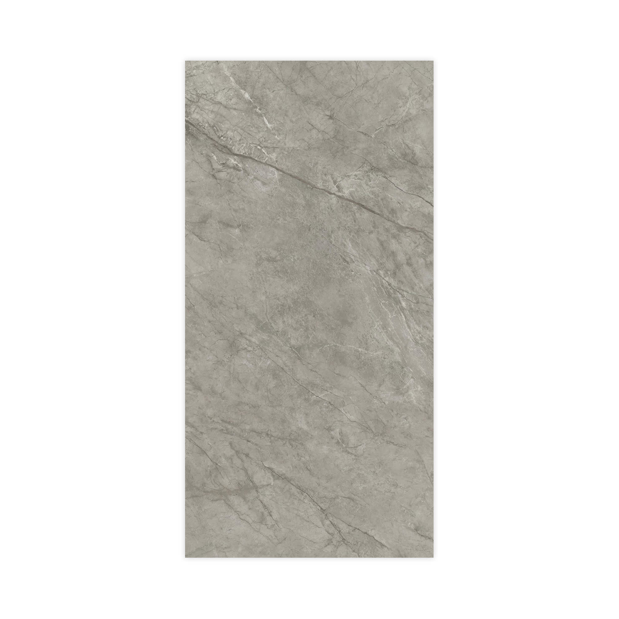 Carrelage effet Marbre Gris Royal 240x120x0,9 cm Brillant Orsiano - Mur intérieur