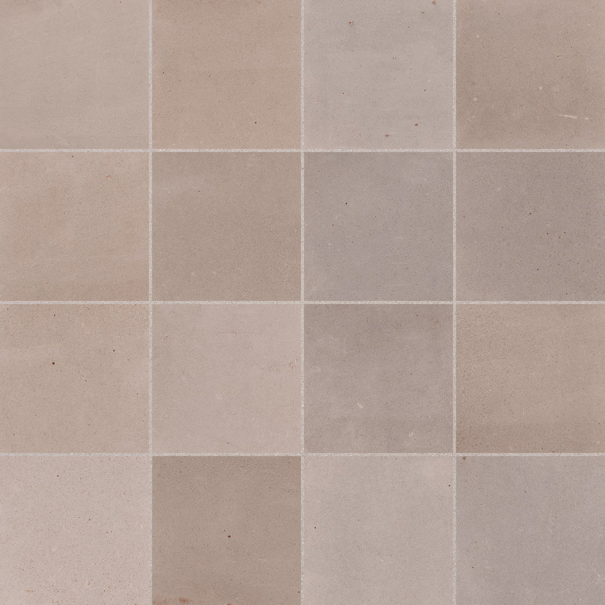 Carrelage effet Zellige Greige 10x10x0,85 cm Mat Serinor - Mur intérieur