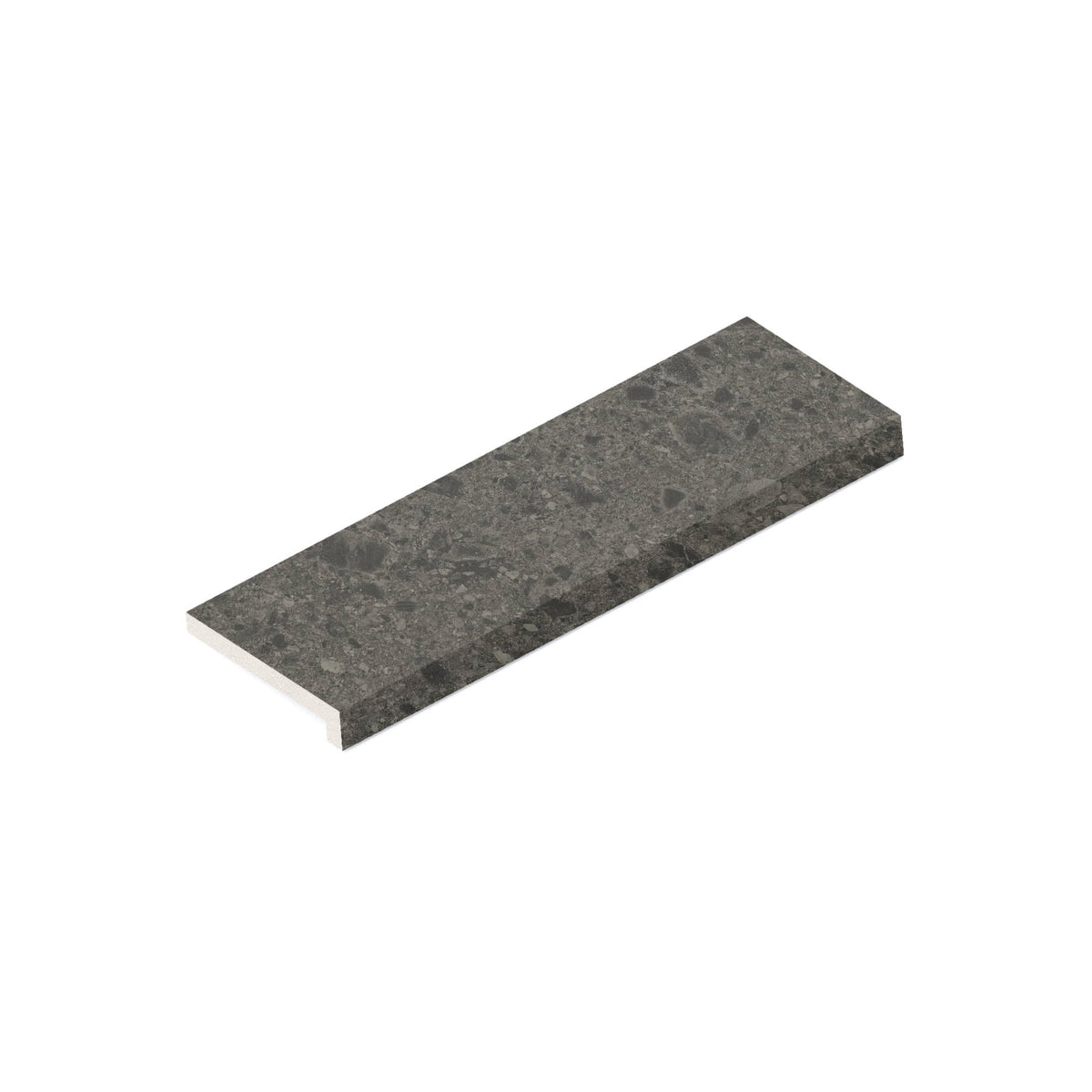 Margelle de piscine effet Pierre Ceppo di Gré Gris Foncé 60x20x2 cm Bord Droit avec retombée Massira