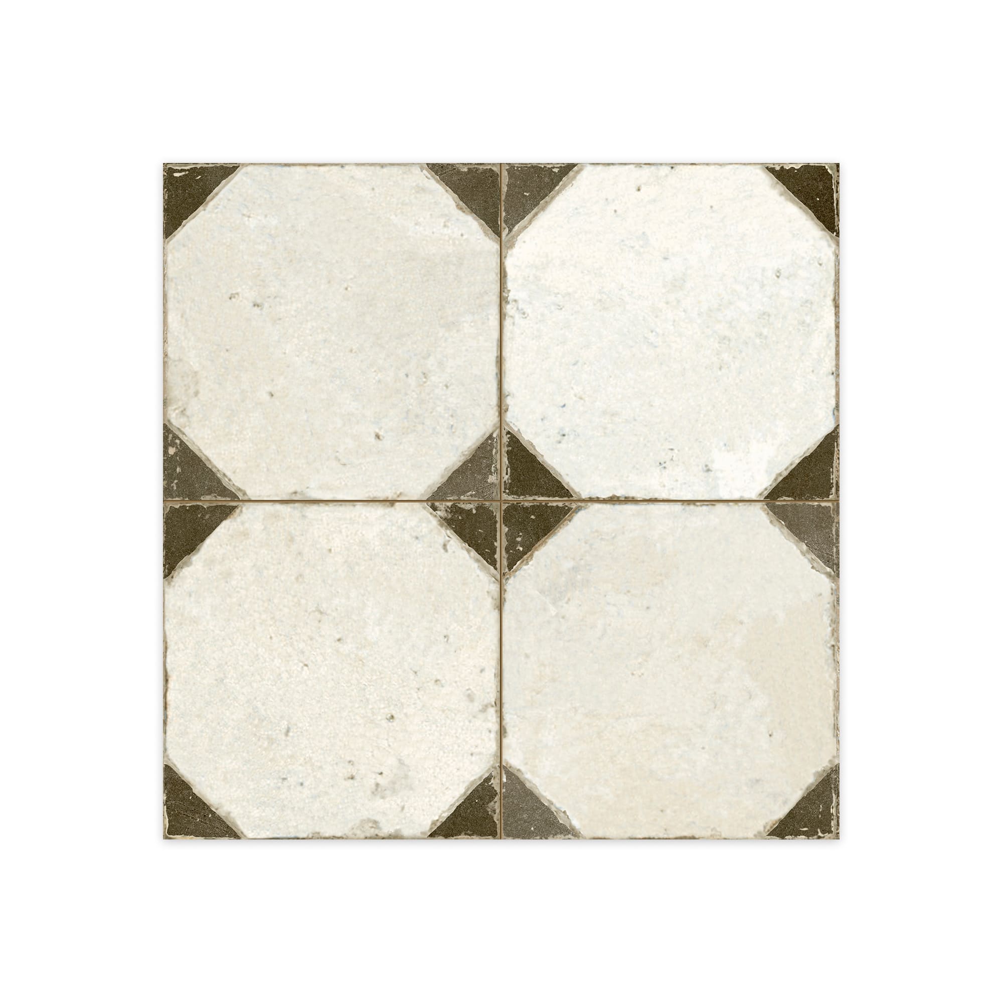 Carrelage Vintage Noir Cabochon 45x45x0,95 cm Calvero - Sol et mur intérieur