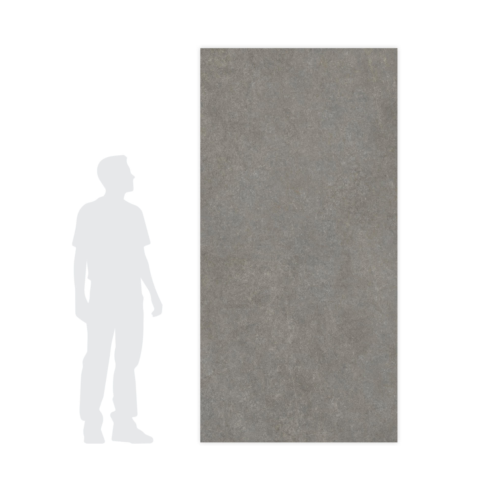 Carrelage effet Pierre Quartzite Gris Fumé 240x120x0,9 cm Mat Venturo - Mur intérieur