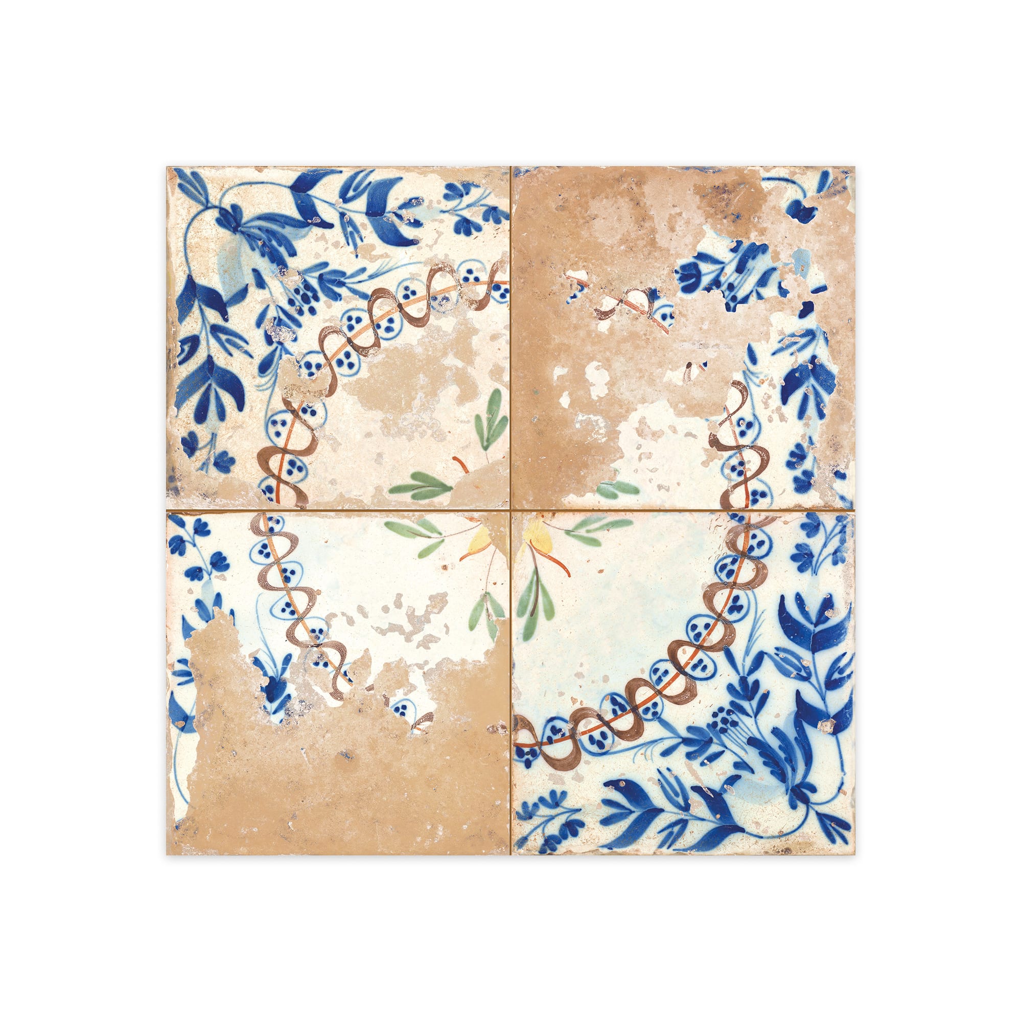 Carrelage Vintage Bleu Carthage 45x45x0,95 cm Solvera - Sol et mur intérieur