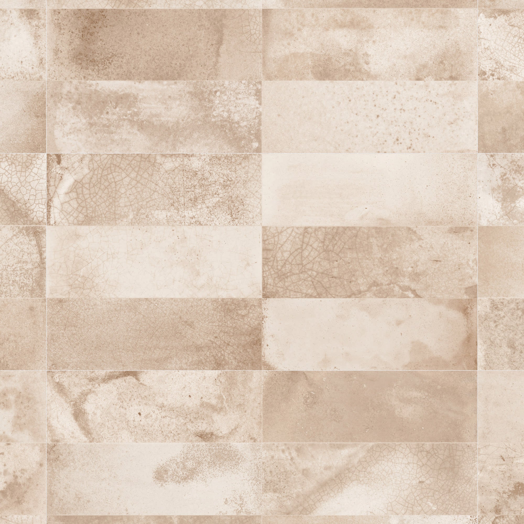 Carrelage Vintage effet Zellige Beige 40x20x1,03 cm Patrina - Mur intérieur