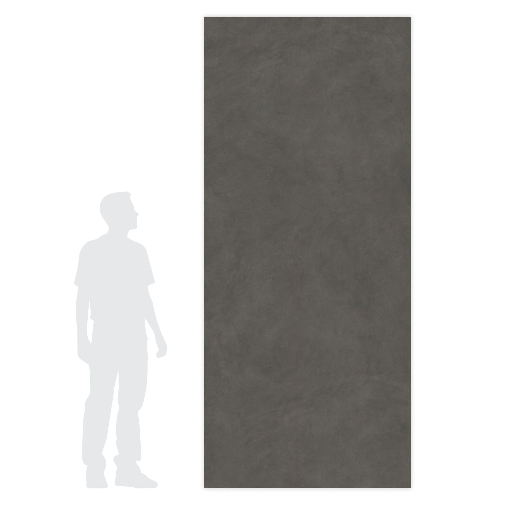 Carrelage effet Béton Gris Fumé 278x120x0,6 cm Mat Benzaro - Mur intérieur