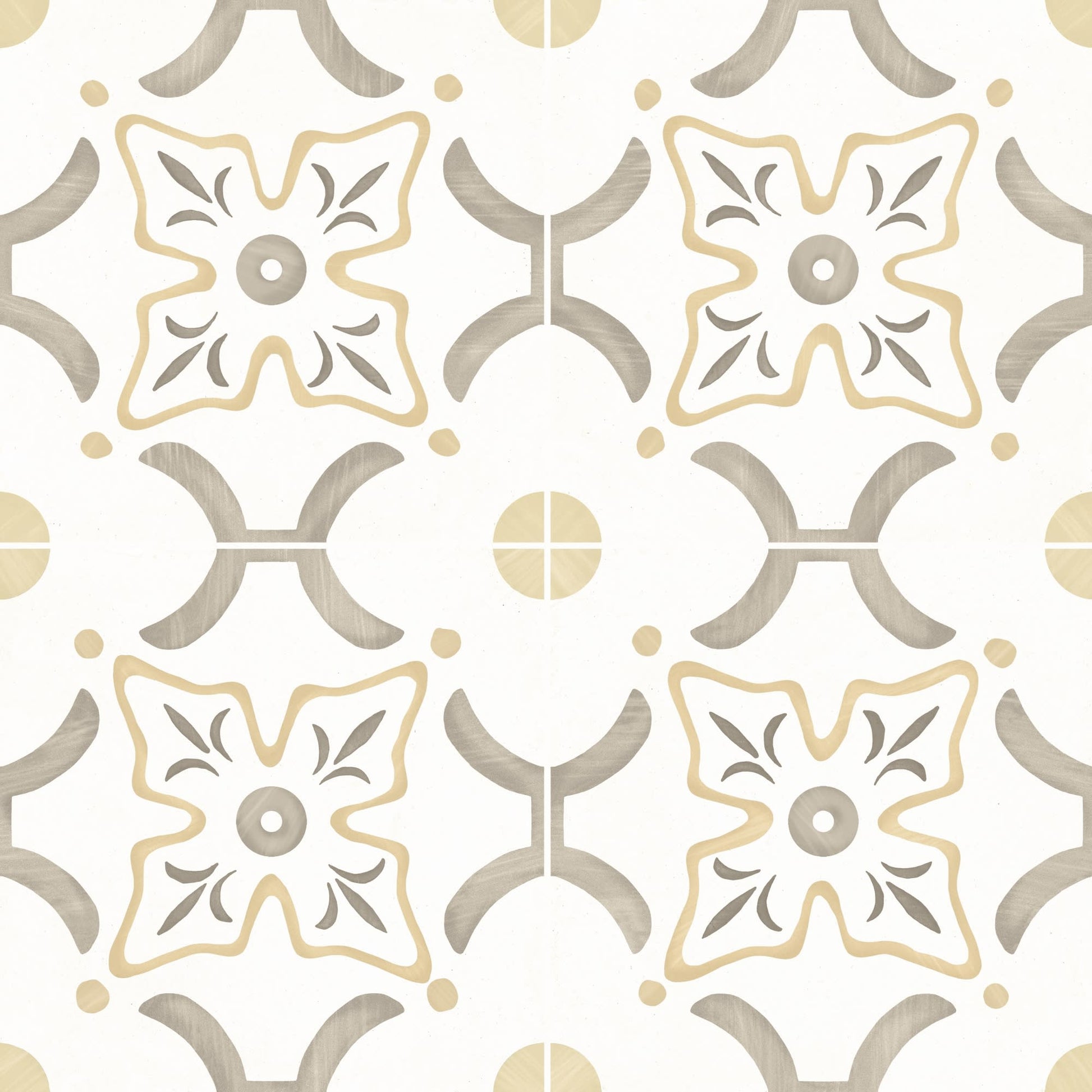 Carrelage effet Carreau ciment Sorella Jaune 22,3x22,3x0,9 cm Levior - Sol et mur intérieur