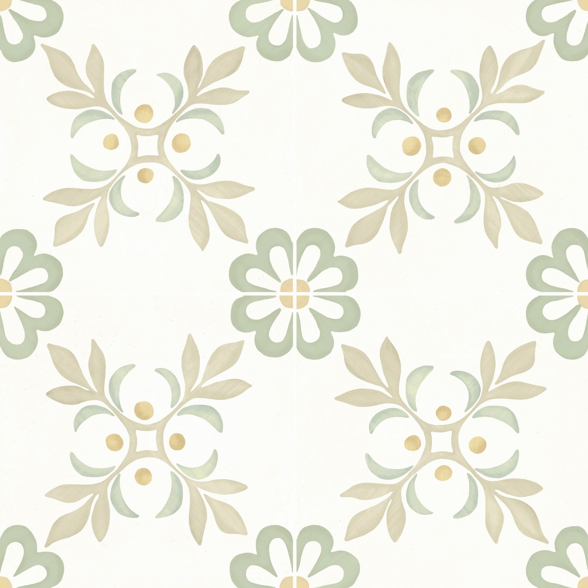 Carrelage effet Carreau ciment Sorella Jaune 22,3x22,3x0,9 cm Levior - Sol et mur intérieur