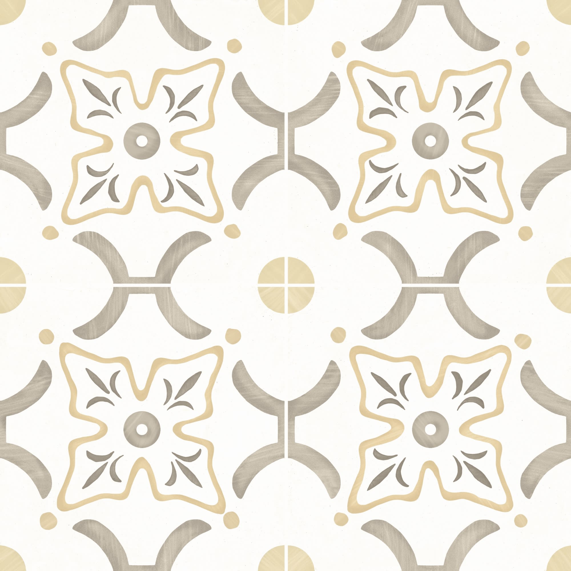 Carrelage effet Carreau ciment Sorella Jaune 22,3x22,3x0,9 cm Levior - Sol et mur intérieur