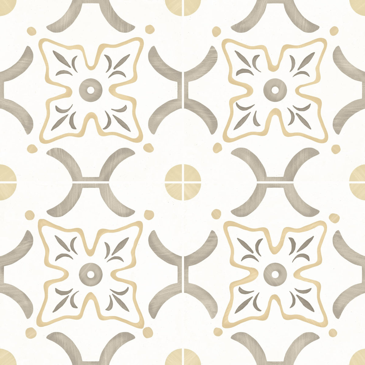 Carrelage effet Carreau ciment Sorella Jaune 22,3x22,3x0,9 cm Levior - Sol et mur intérieur
