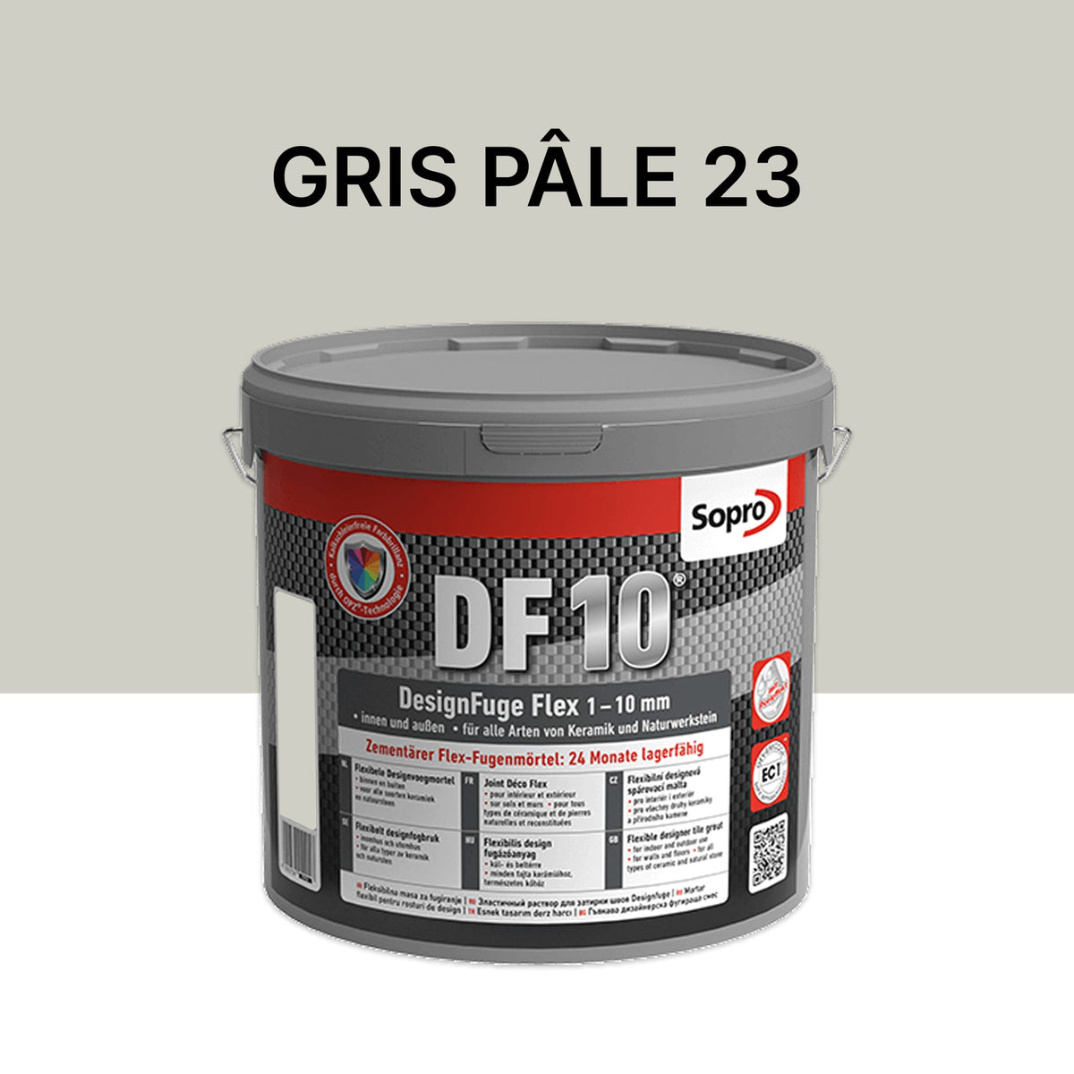 Joint carrelage salle de bains - 1 à 10 mm - Gris pâle 23 - Sopro DF 10 - 5 kg