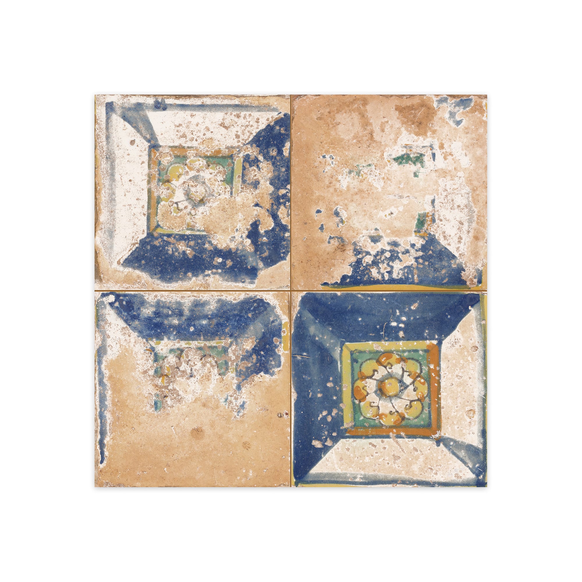Carrelage Vintage Bleu Volubilis 45x45x0,95 cm Solvera - Sol et mur intérieur