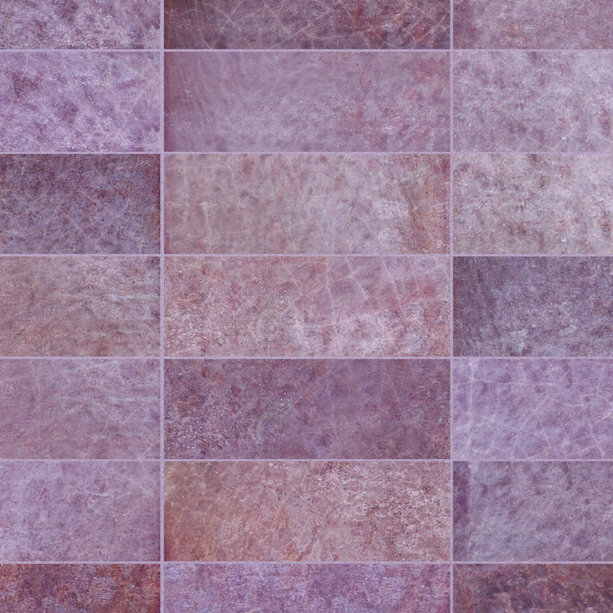 Carrelage effet Zellige Violet 20x6,5x0,85 cm Caldero - Mur intérieur