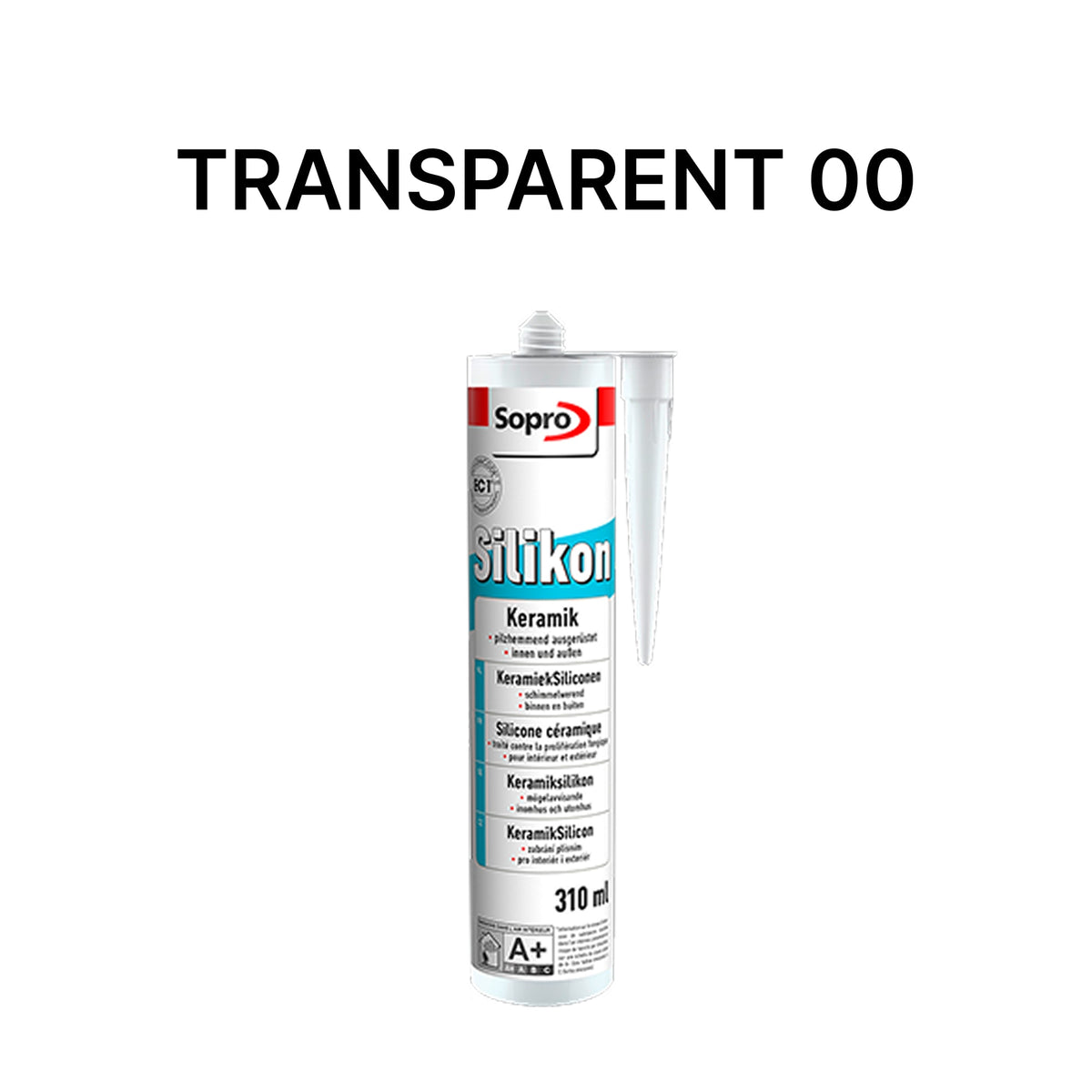 Mastic silicone spécial carrelage - Transparent 00 - 310 ml