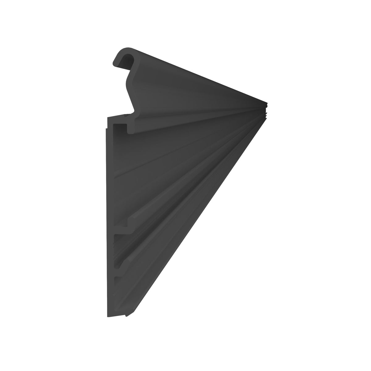 Rallonge de profilé alu pour terrasse sur plots 240x5 cm Gris Anthracite - YEED