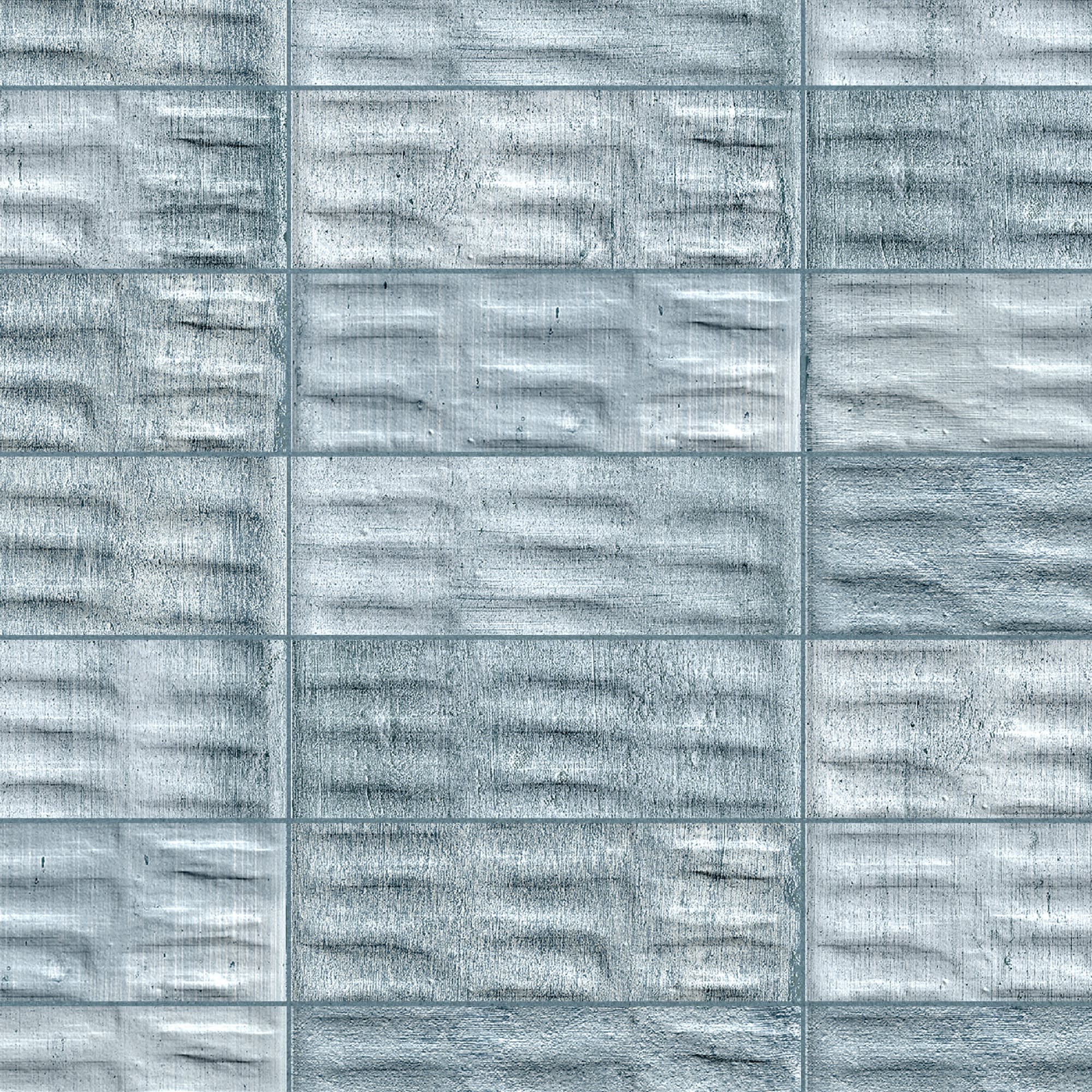 Carrelage effet Zellige 3D Bleu Seed 24,6x6x0,85 cm Azurel - Sol et mur intérieur