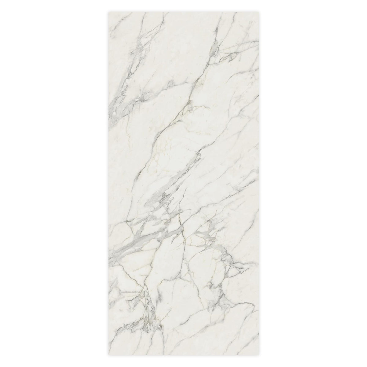 Carrelage effet Marbre Blanc Calacatta Extra Veinage continu 278x120x0,6 cm Brillant Clarenza - Mur intérieur