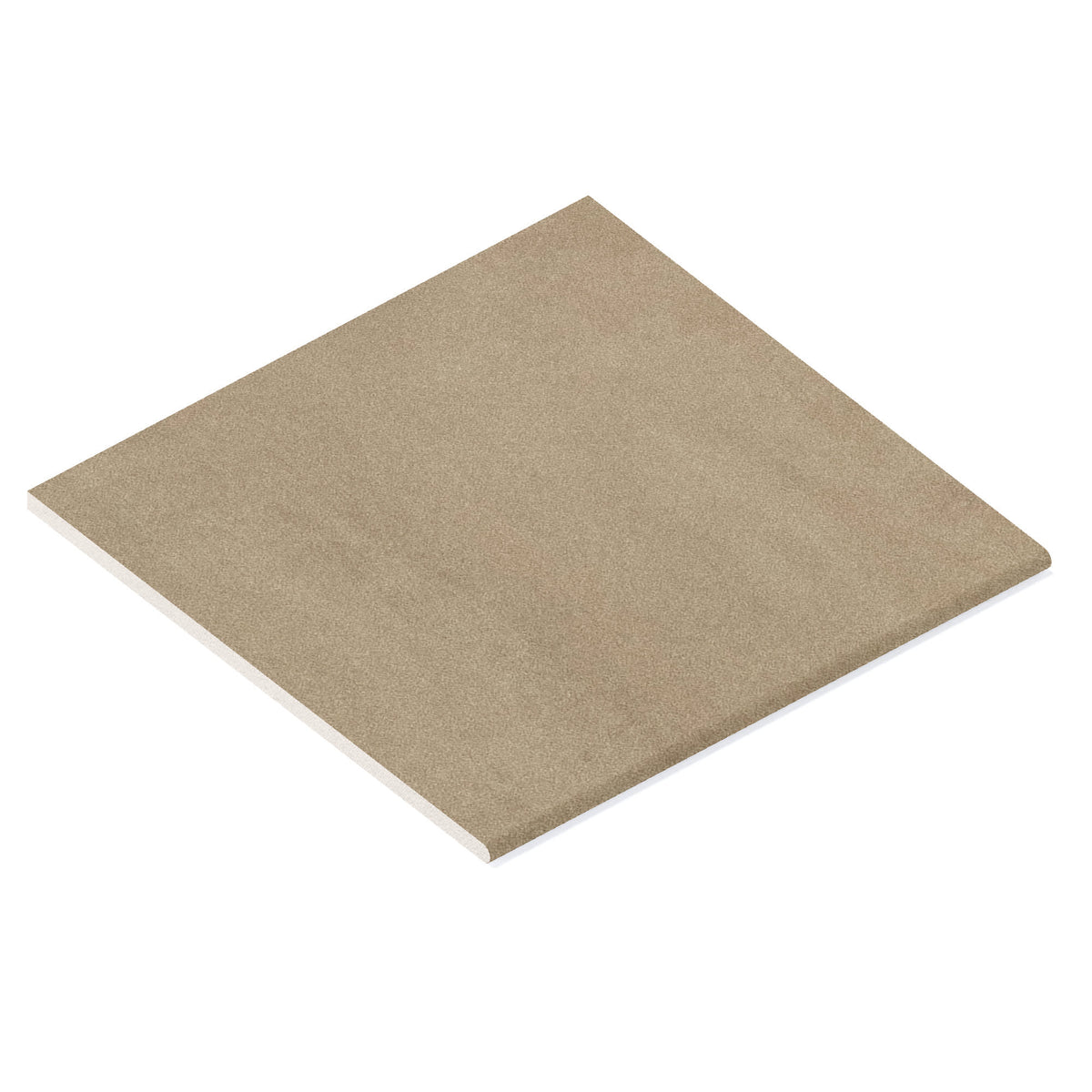 Margelle de piscine effet Béton Beige Terre 60x60x2 cm Bord 1/2 Rond Vetrano