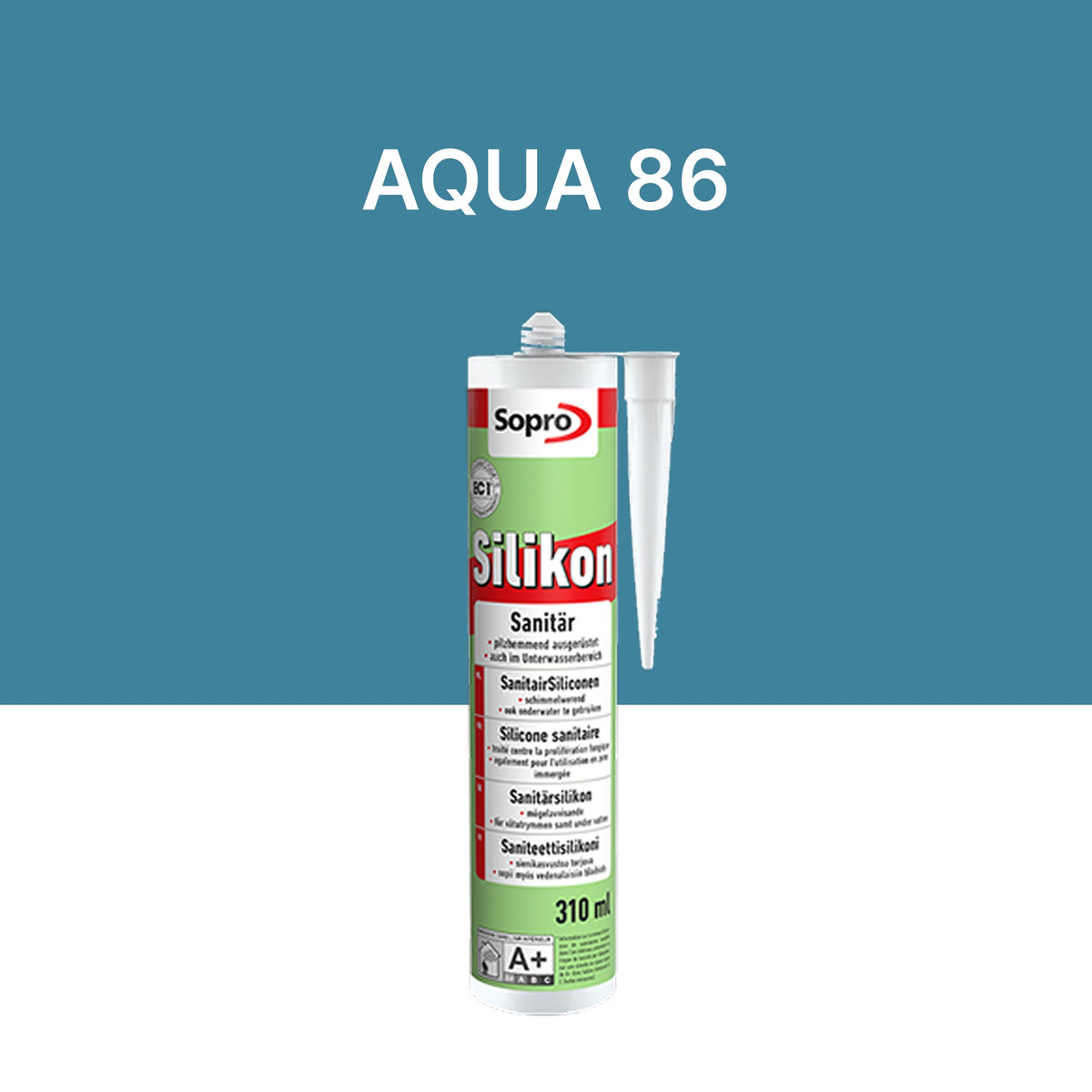 Mastic silicone spécial piscine - Aqua 86 - 310 ml