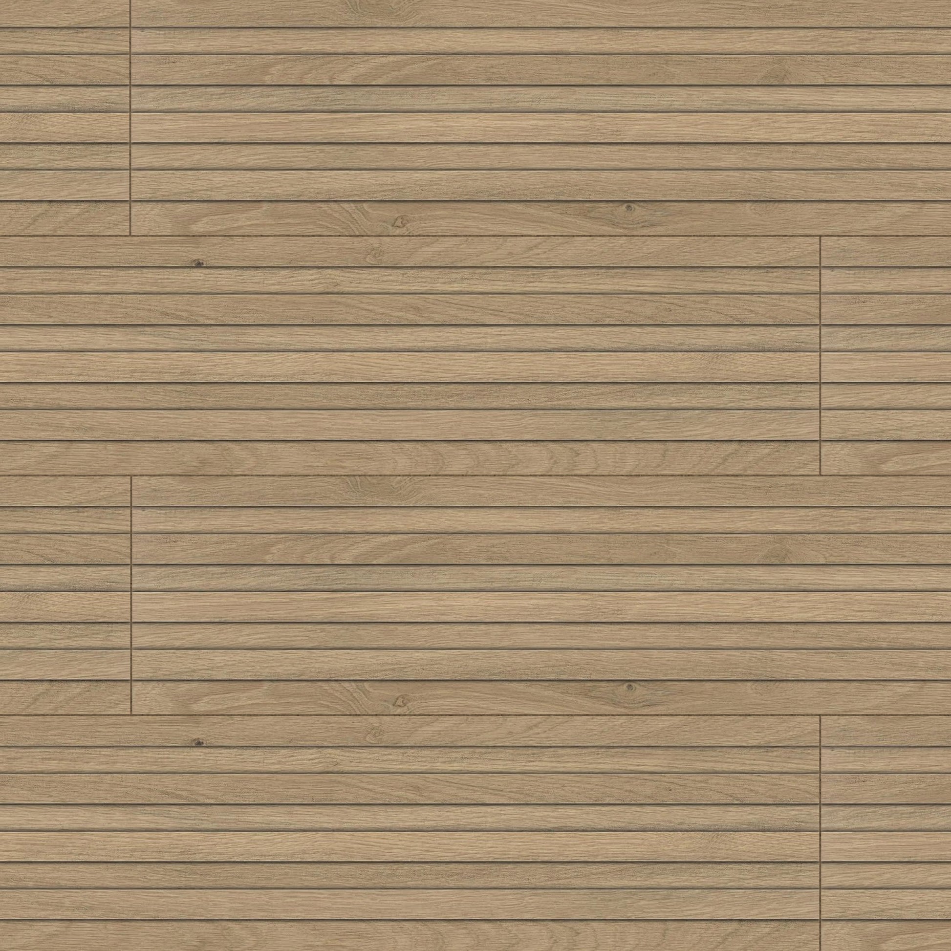Carrelage effet Bois 3D Chêne Perla Linea 120x18,5x0,9 cm Mat Cedrano - Mur intérieur