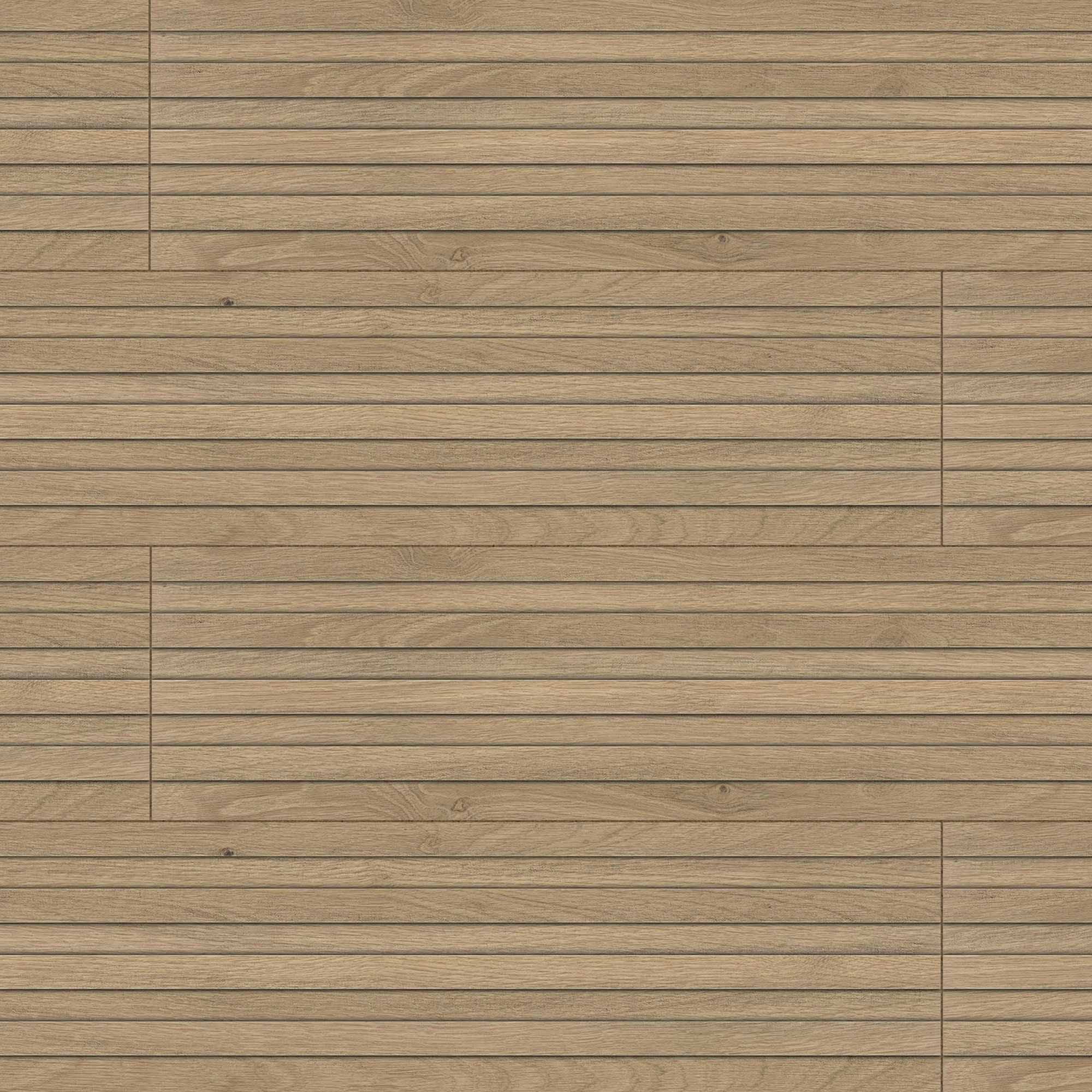 Carrelage effet Bois 3D Chêne Perla Linea 120x18,5x0,9 cm Mat Cedrano - Mur intérieur