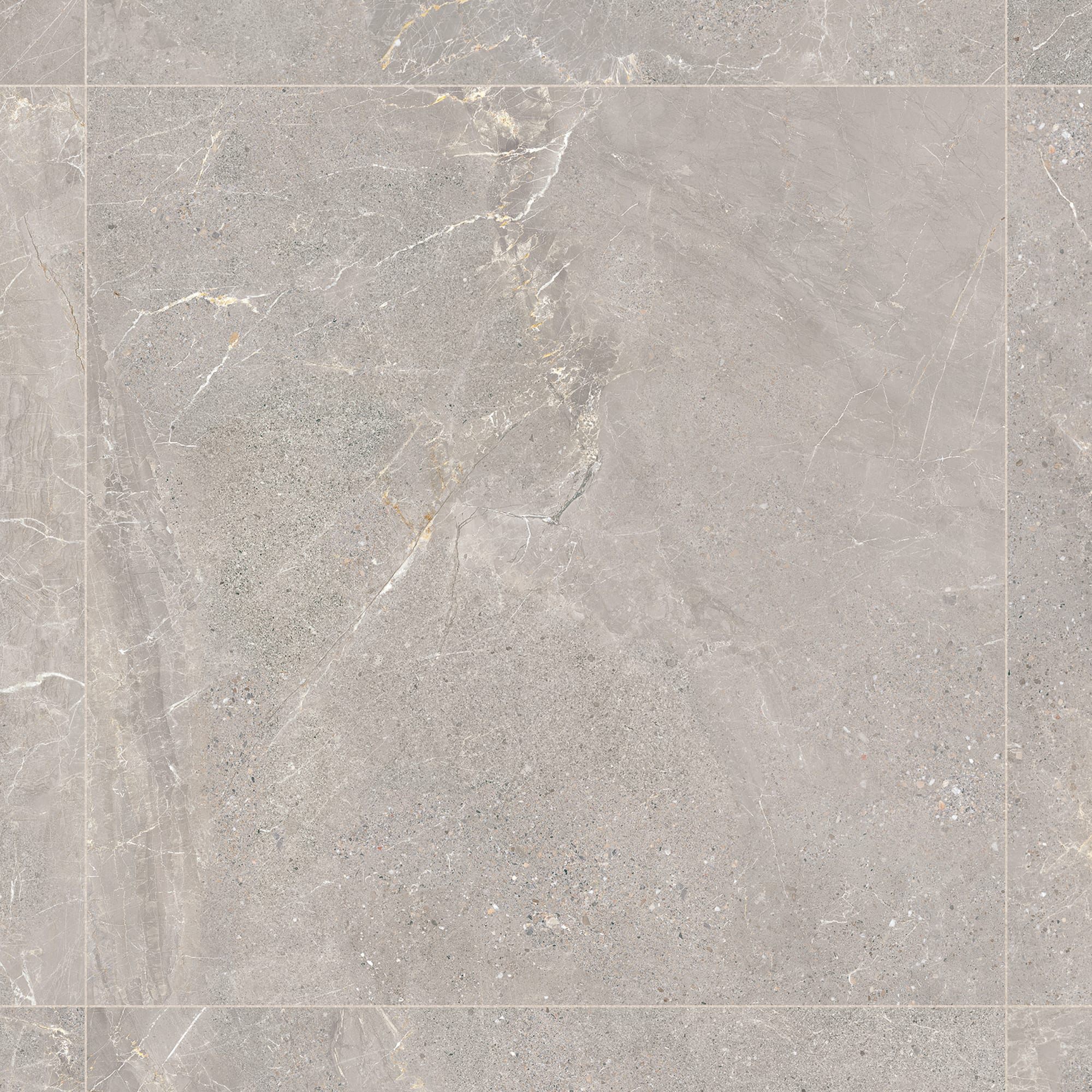 Carrelage effet Pierre Gris Silver 100x100x2 cm Torvane - Sol extérieur