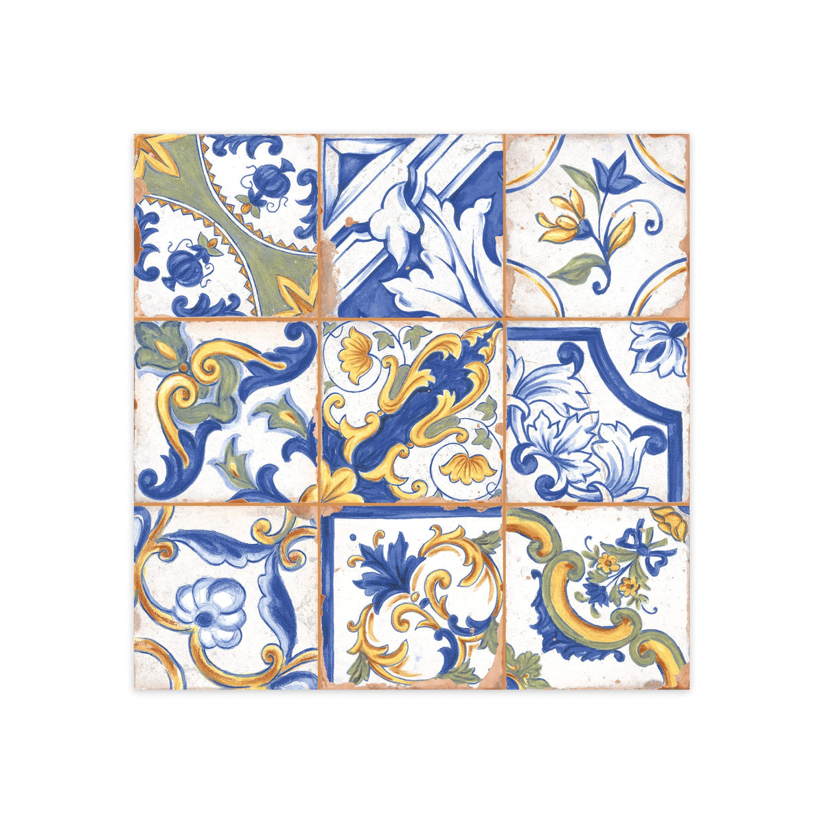 Carrelage Vintage Multicolore Palmyra 33x33x0,95 cm Castelia - Mur intérieur